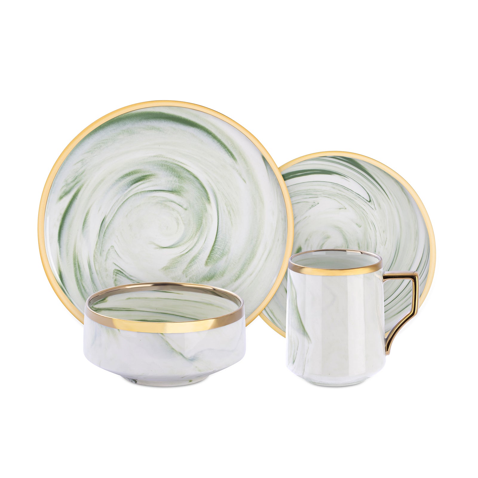 Artisan Marbled Fine China Dinnerware Set