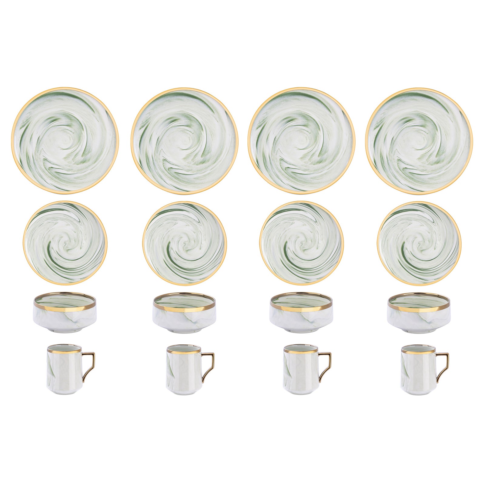 Artisan Marbled Fine China Dinnerware Set