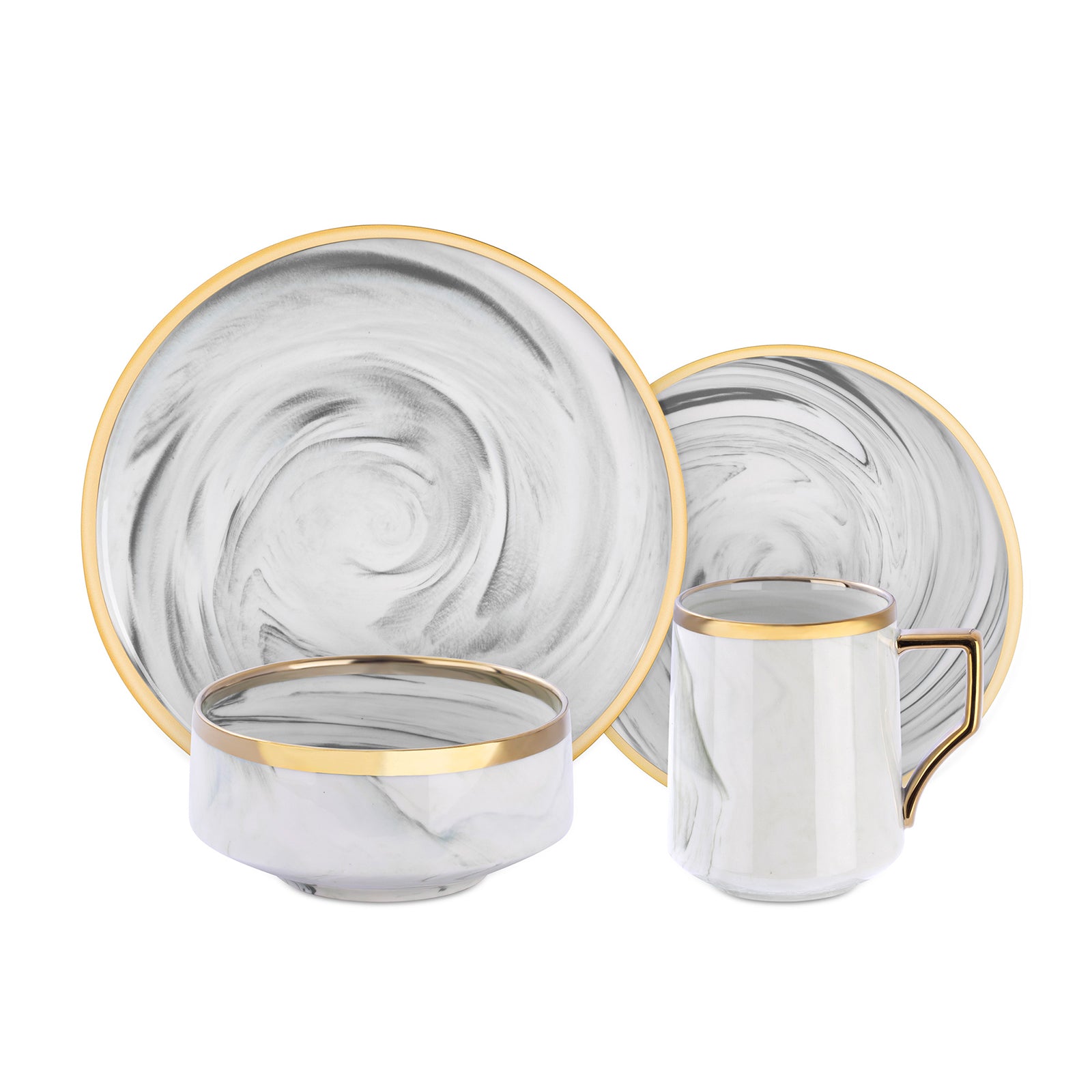 Artisan Marbled Fine China Dinnerware Set
