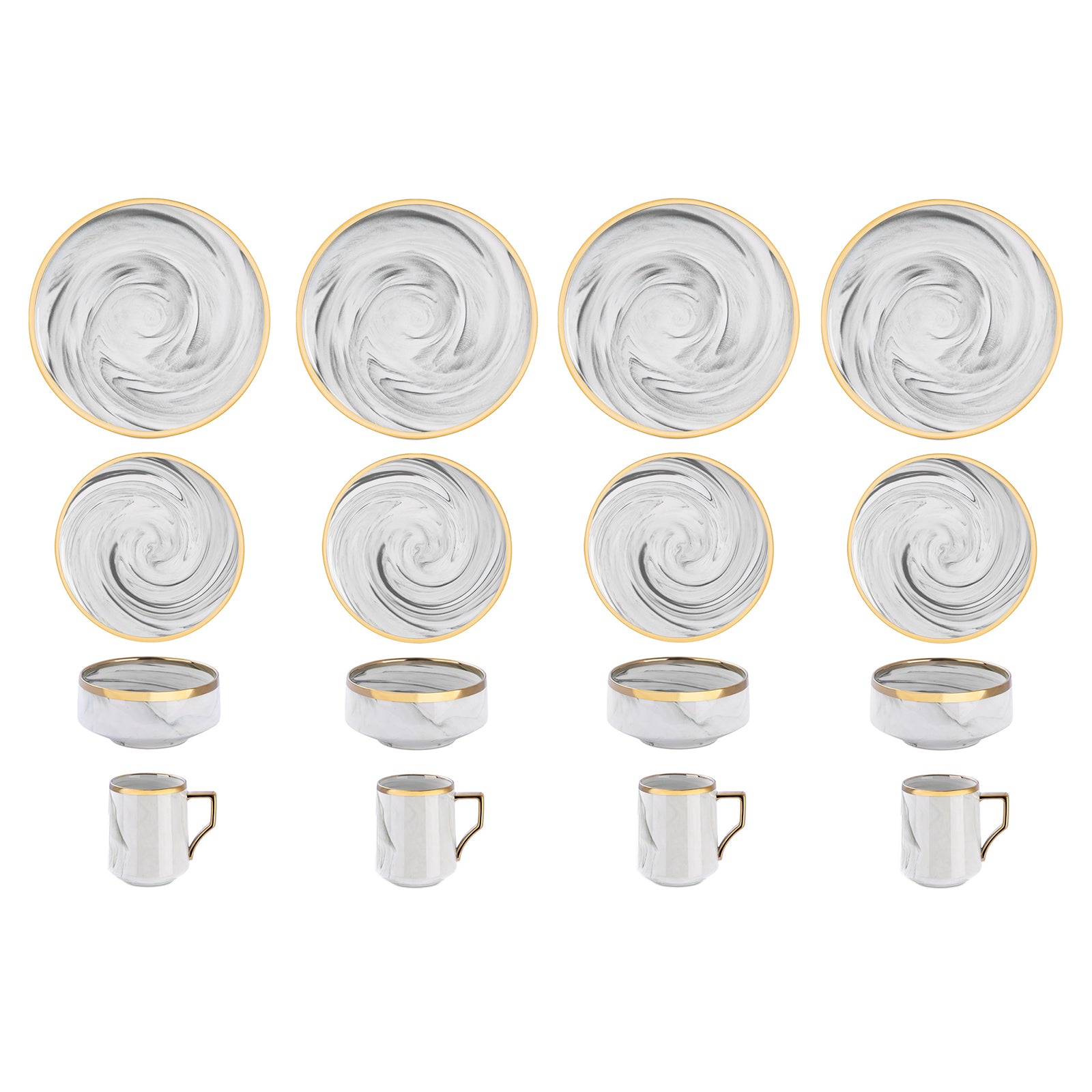 Artisan Marbled Fine China Dinnerware Set