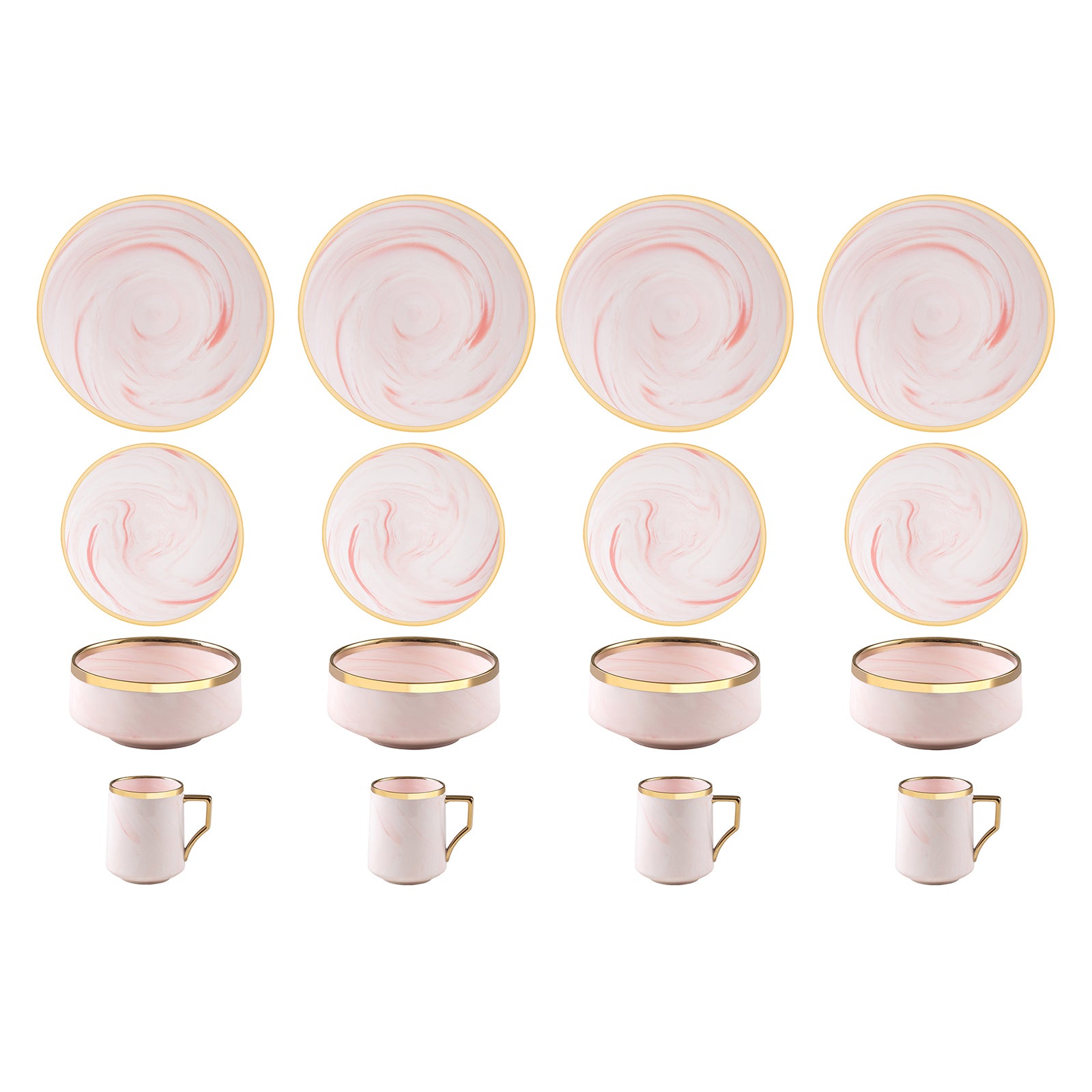 Artisan Marbled Fine China Dinnerware Set