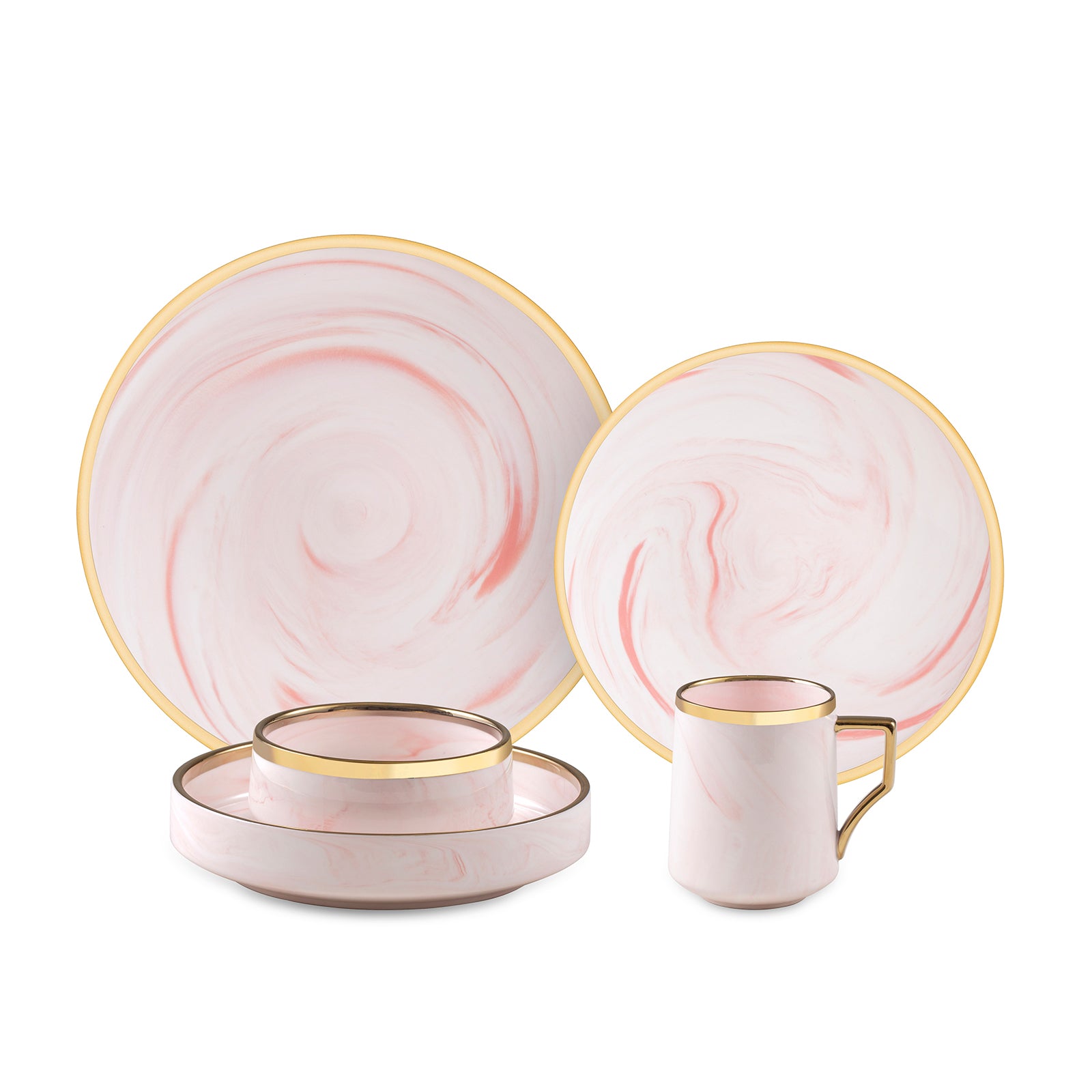 Artisan Marbled Fine China Dinnerware Set