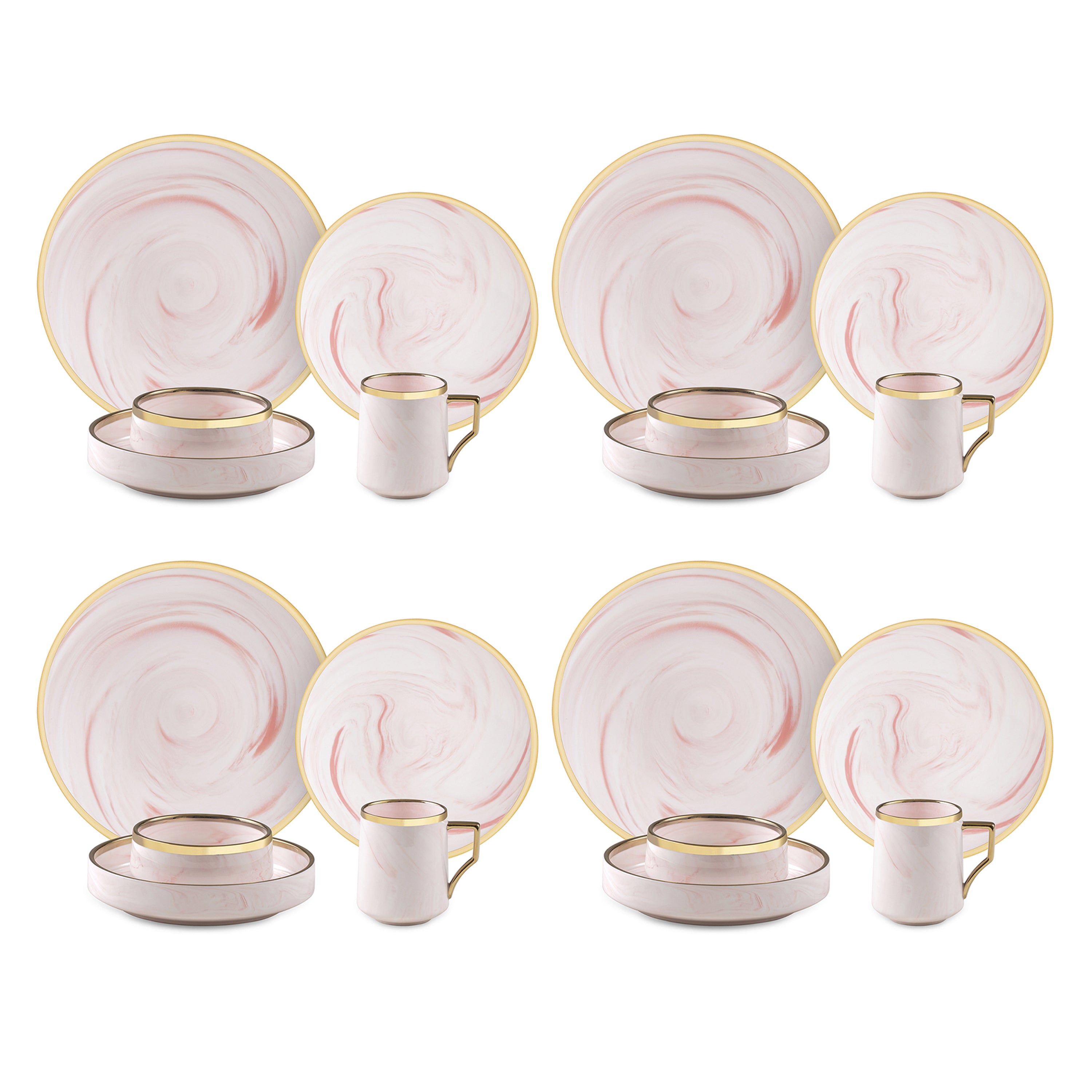 Artisan Marbled Fine China Dinnerware Set