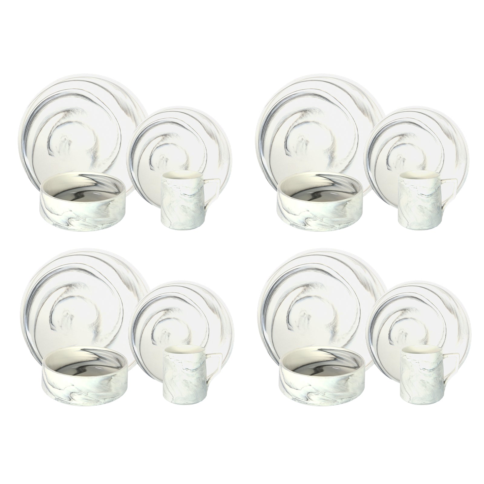 Artisan Marbled Fine China Dinnerware Set