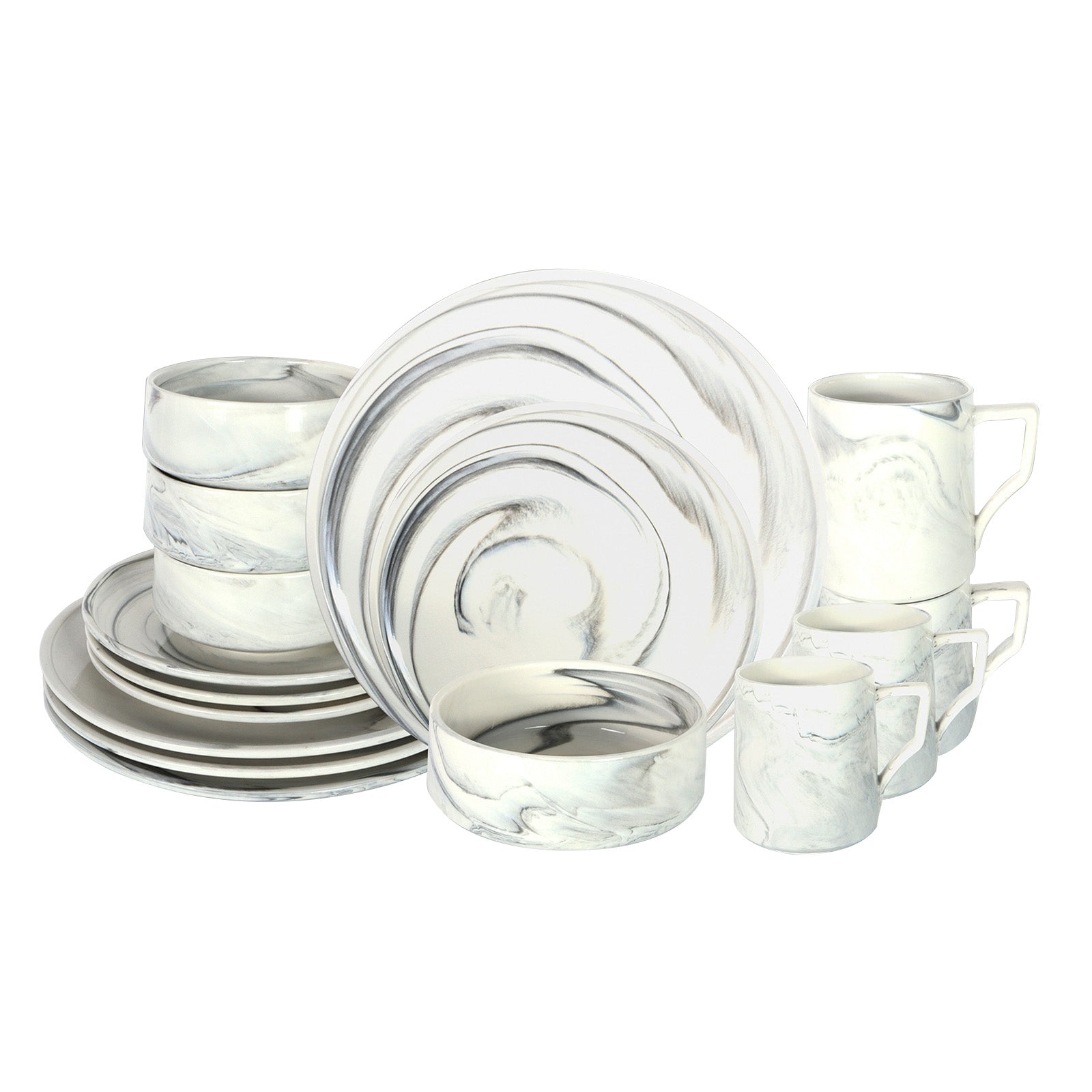 Artisan Marbled Fine China Dinnerware Set