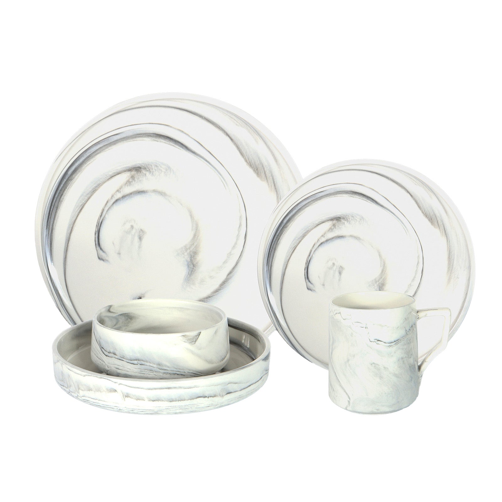 Artisan Marbled Fine China Dinnerware Set