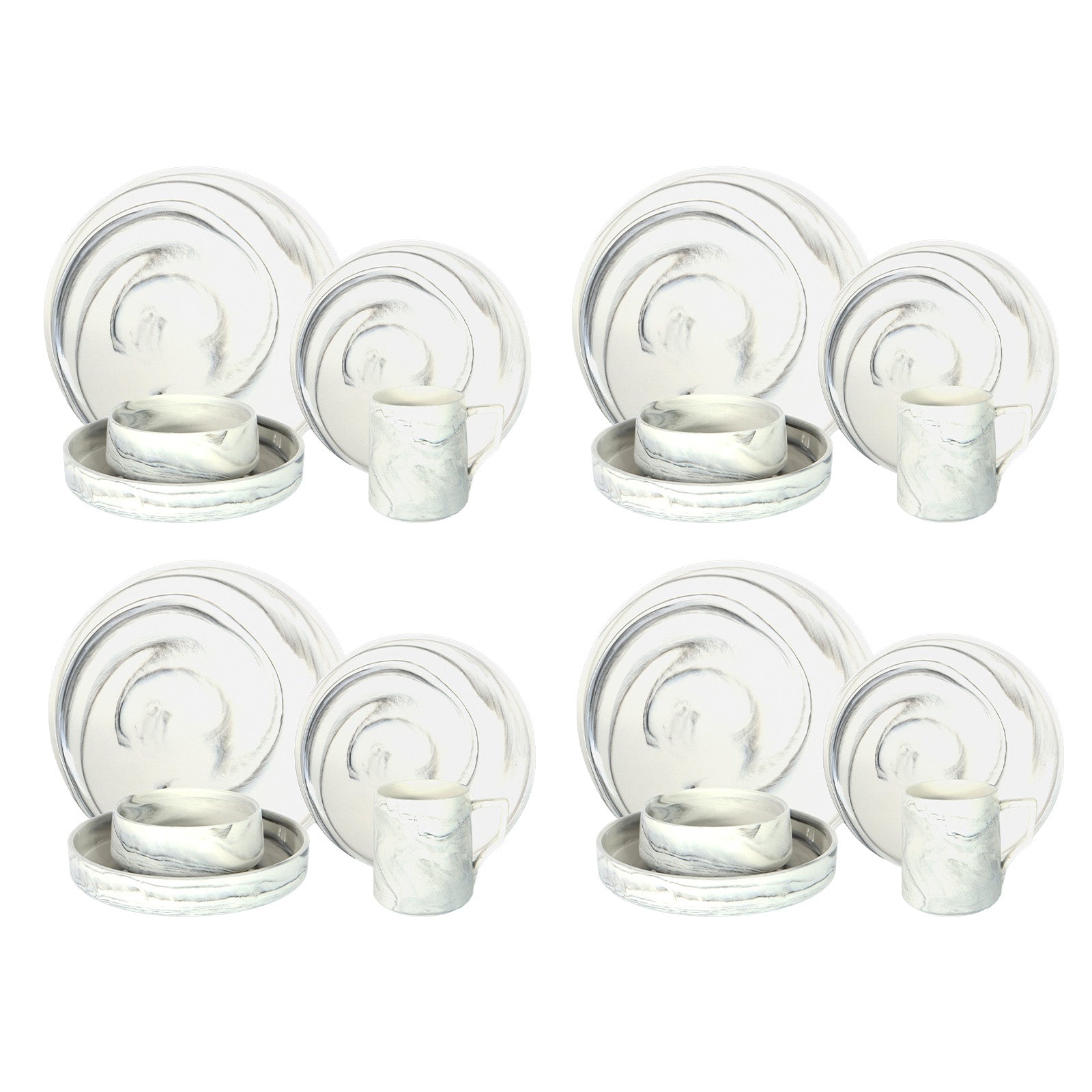 Artisan Marbled Fine China Dinnerware Set