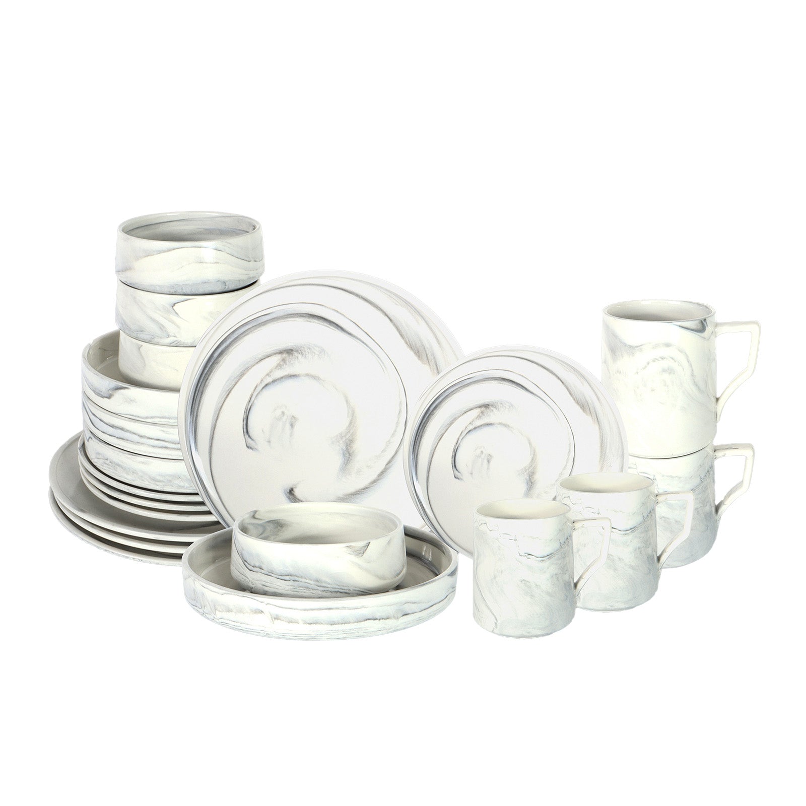 Artisan Marbled Fine China Dinnerware Set