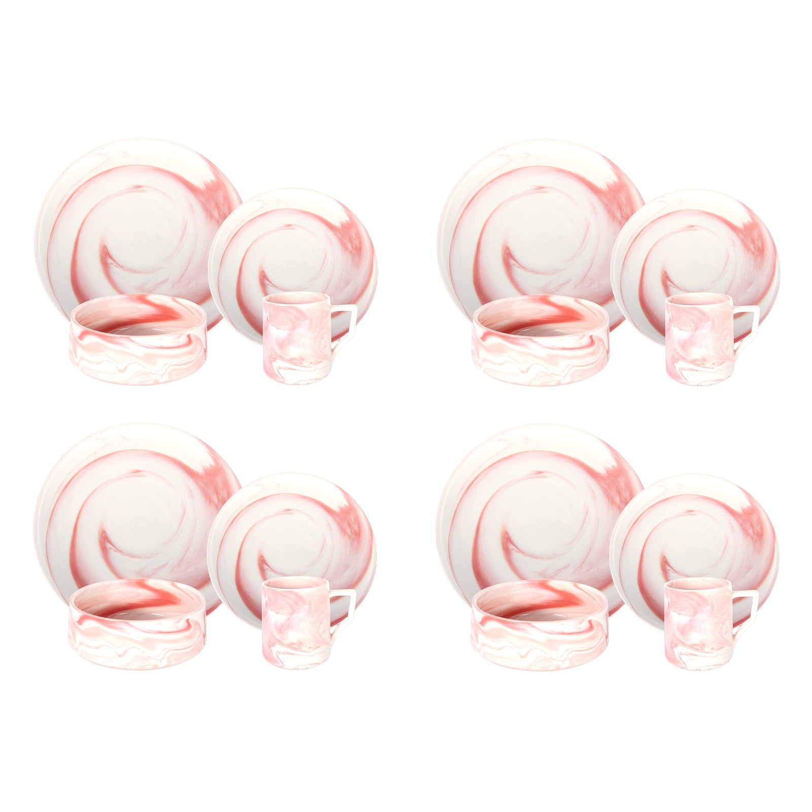 Artisan Marbled Fine China Dinnerware Set