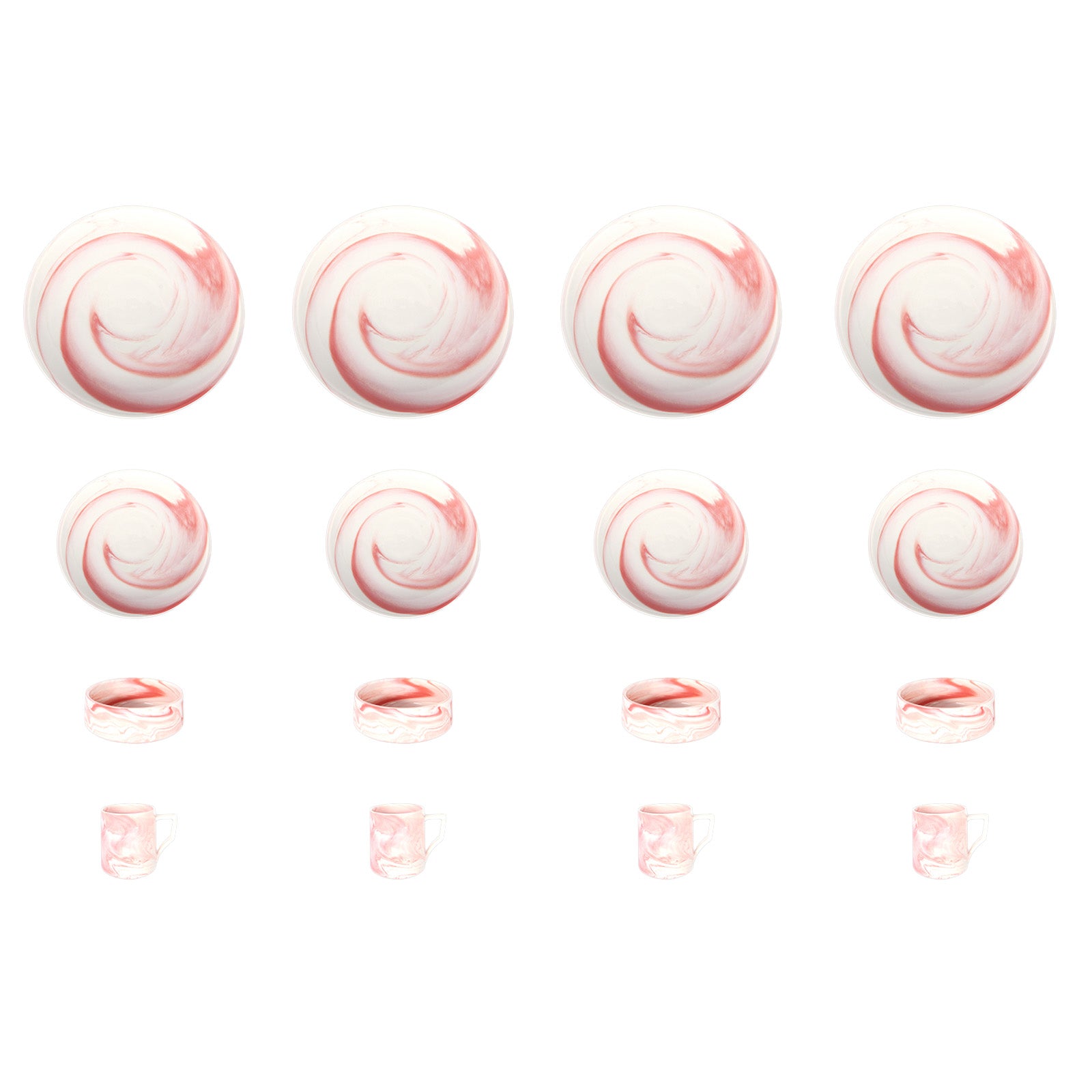 Artisan Marbled Fine China Dinnerware Set