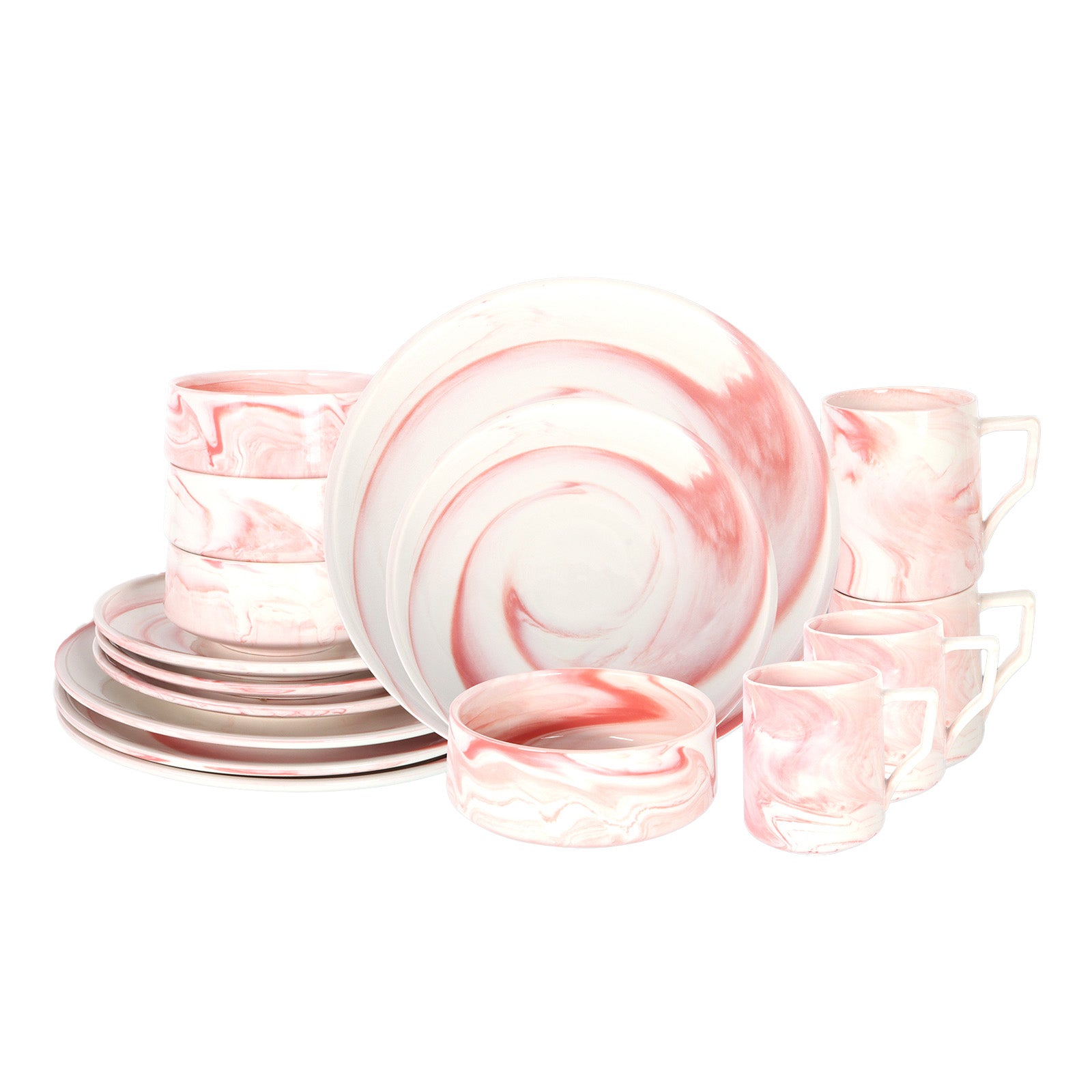 Artisan Marbled Fine China Dinnerware Set