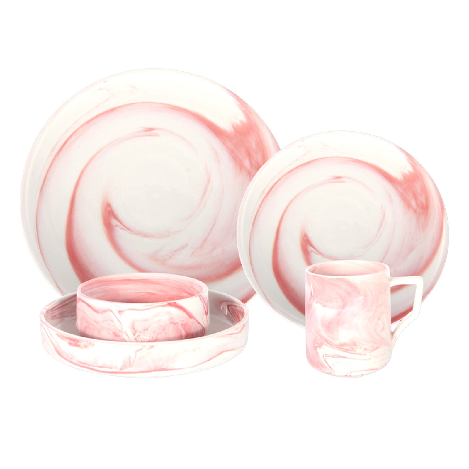 Artisan Marbled Fine China Dinnerware Set