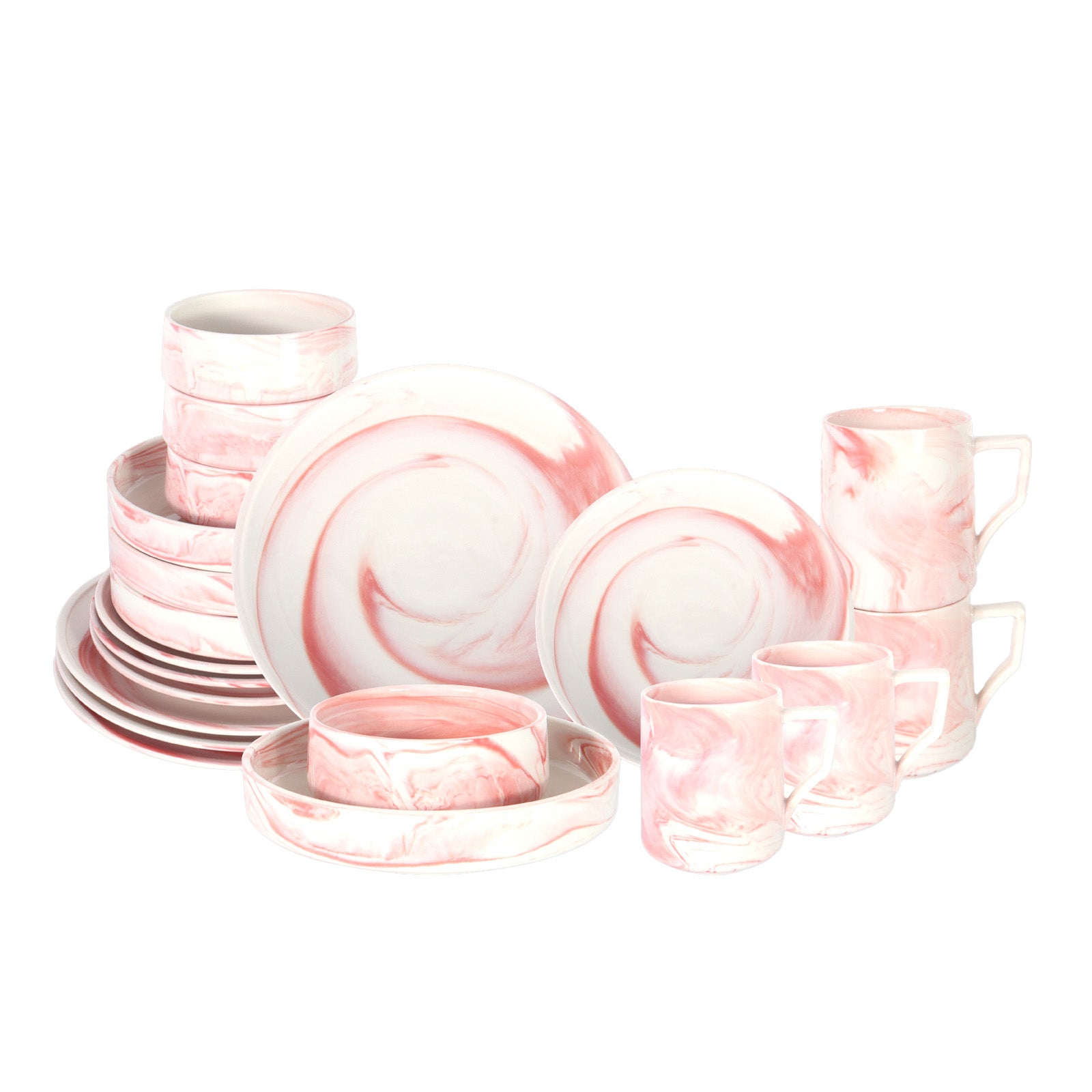 Artisan Marbled Fine China Dinnerware Set