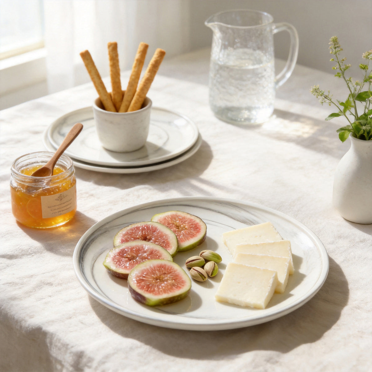 Artisan Marbled Fine China Dinnerware Set