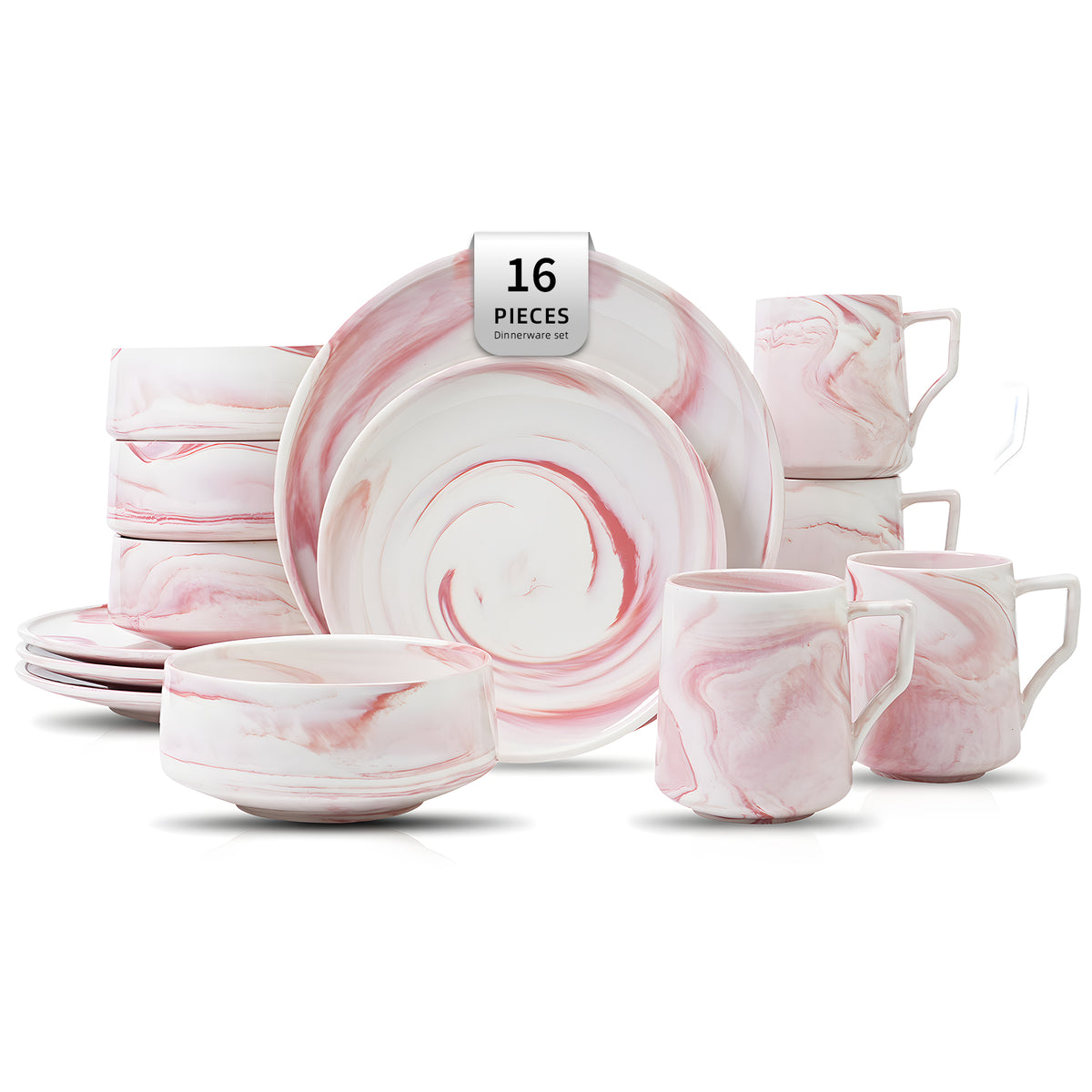 Artisan Marbled Fine China Dinnerware Set
