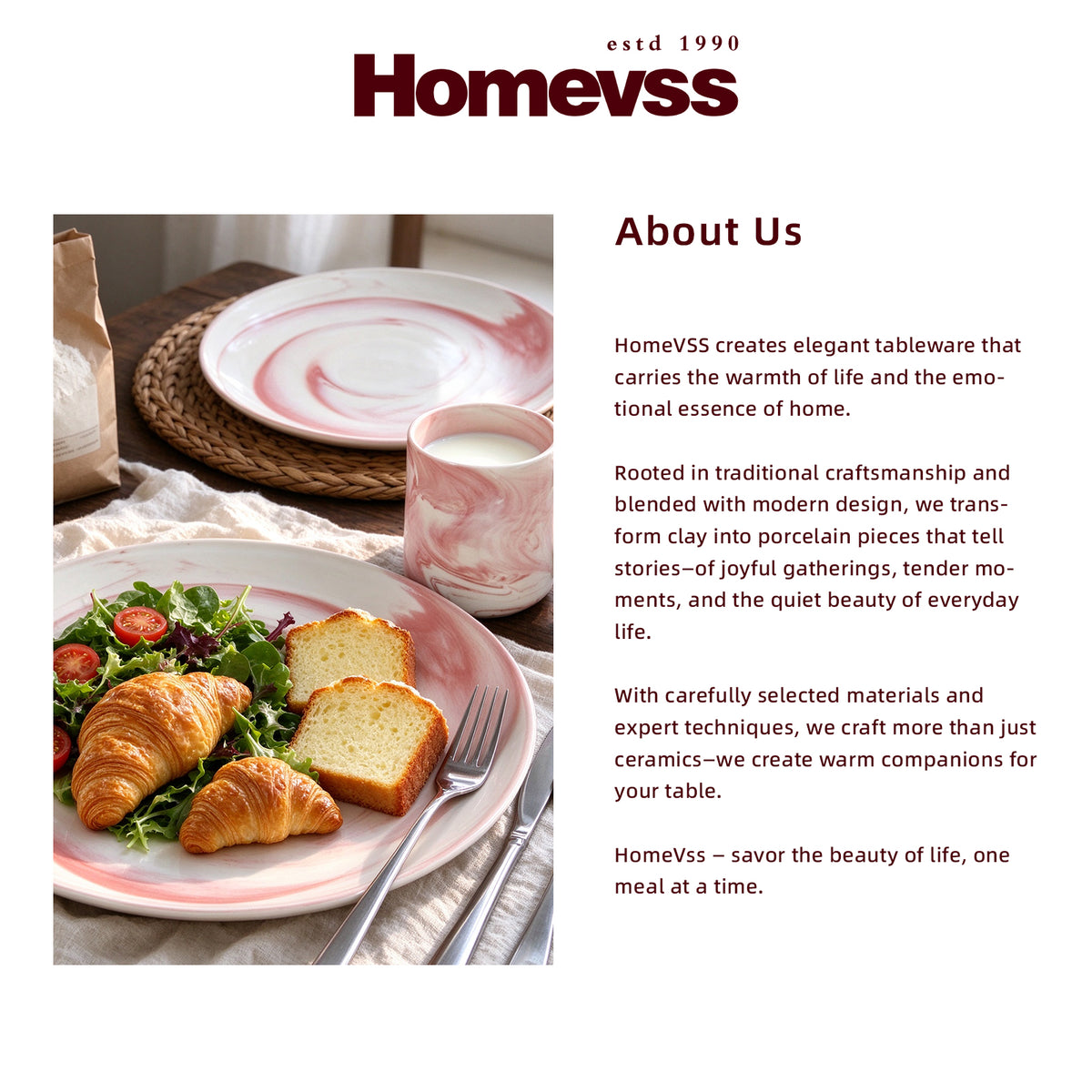 Artisan Marbled Fine China Dinnerware Set