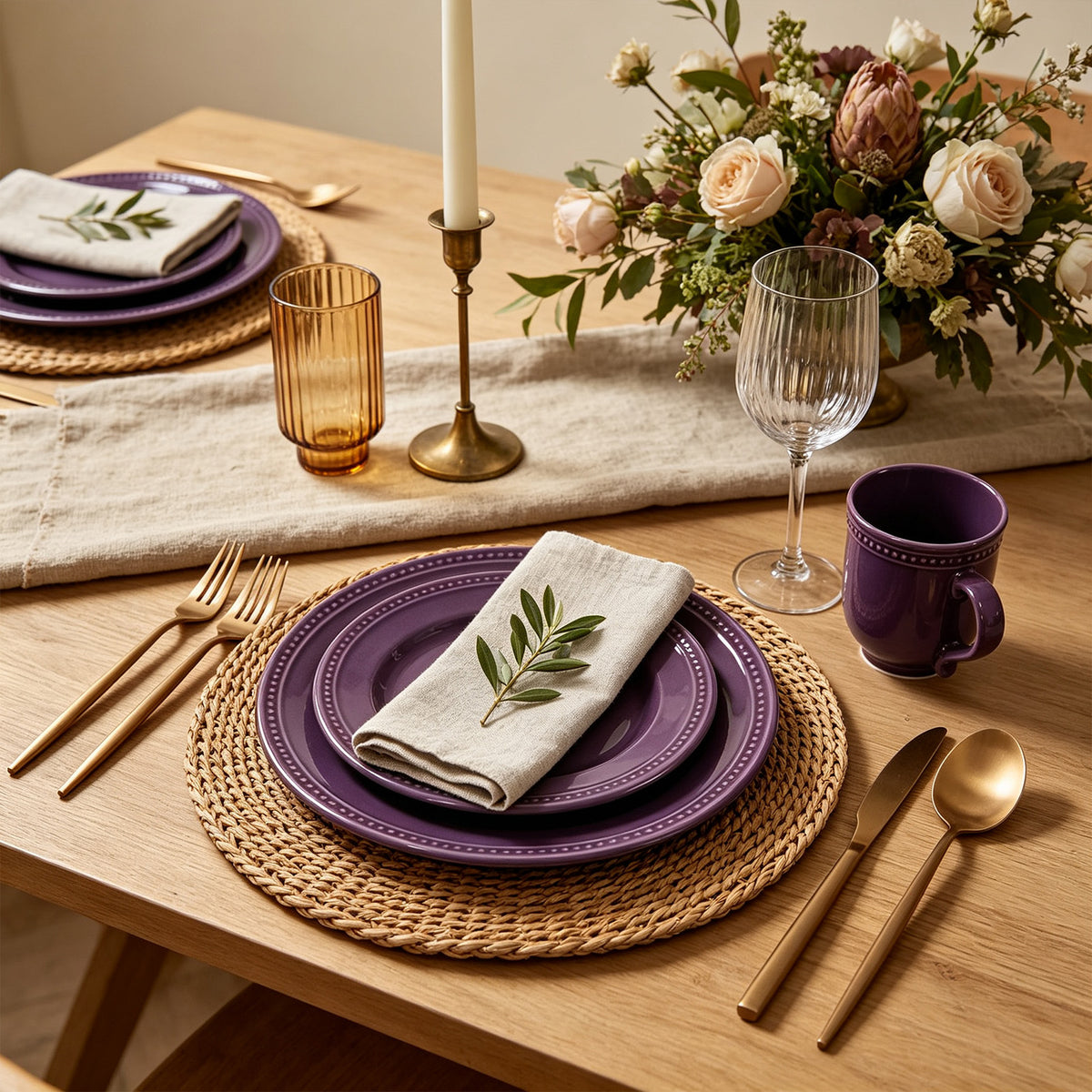 Embossed Pearl Dots Stoneware Dinnerware Set