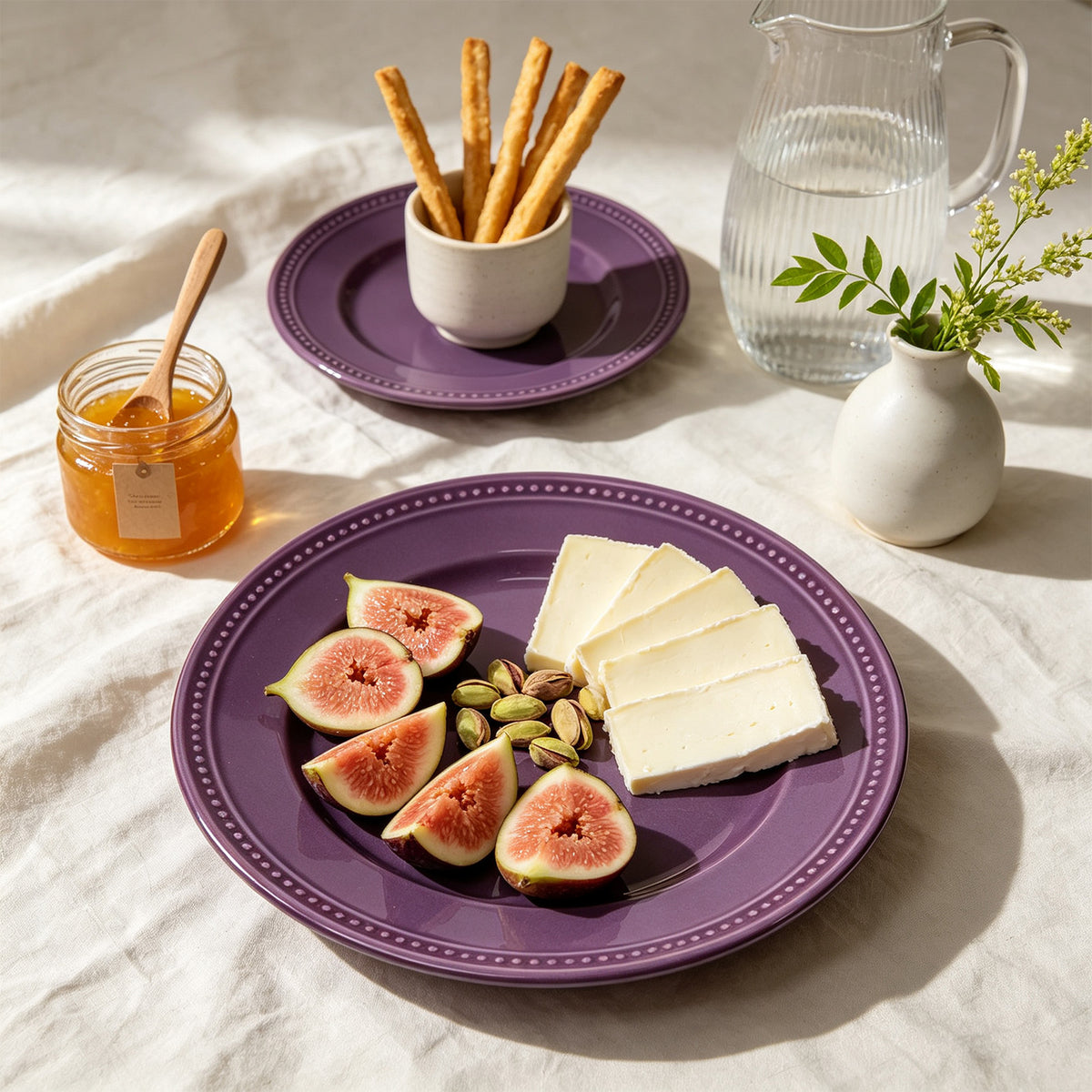Embossed Pearl Dots Stoneware Dinnerware Set