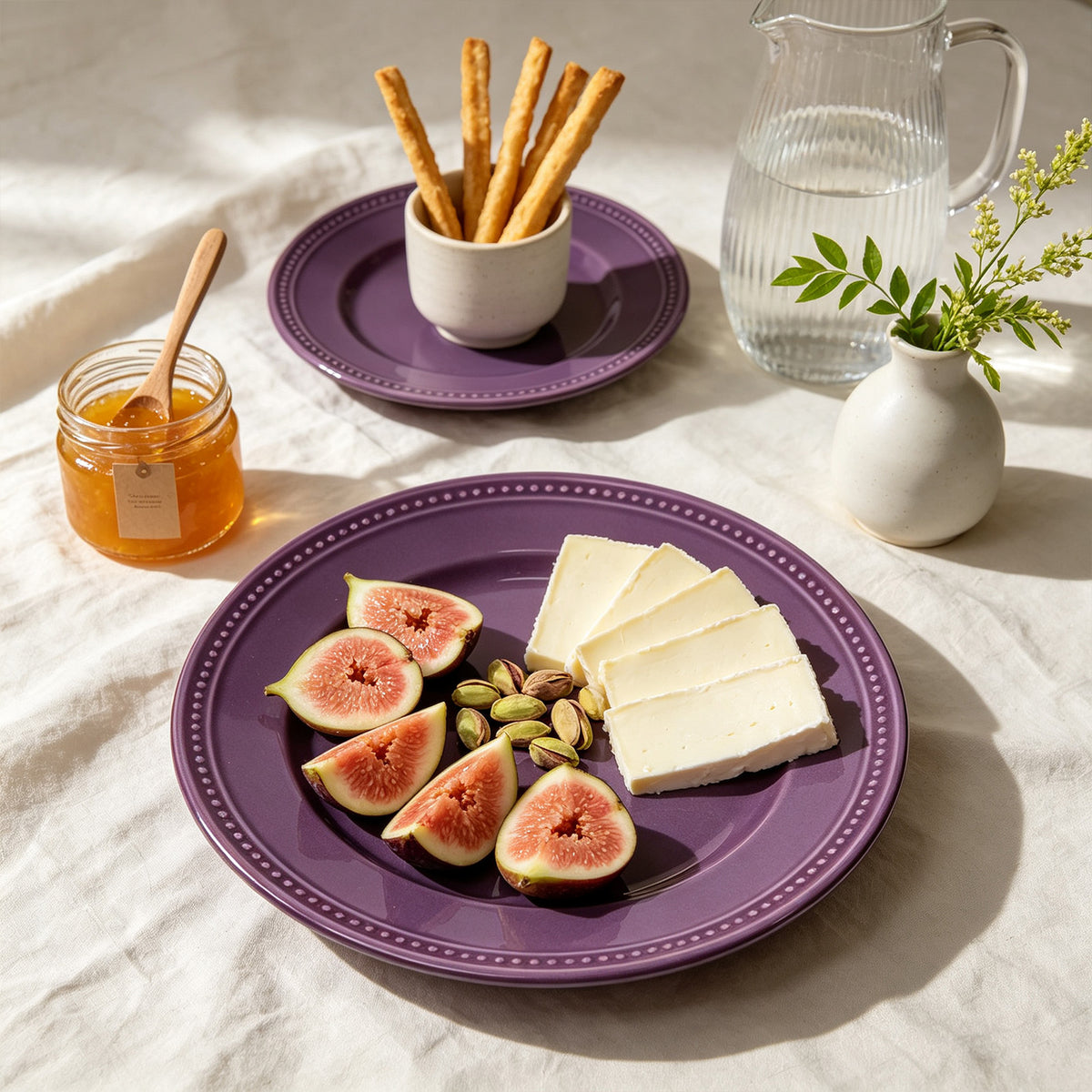 Embossed Pearl Dots Stoneware Dinnerware Set