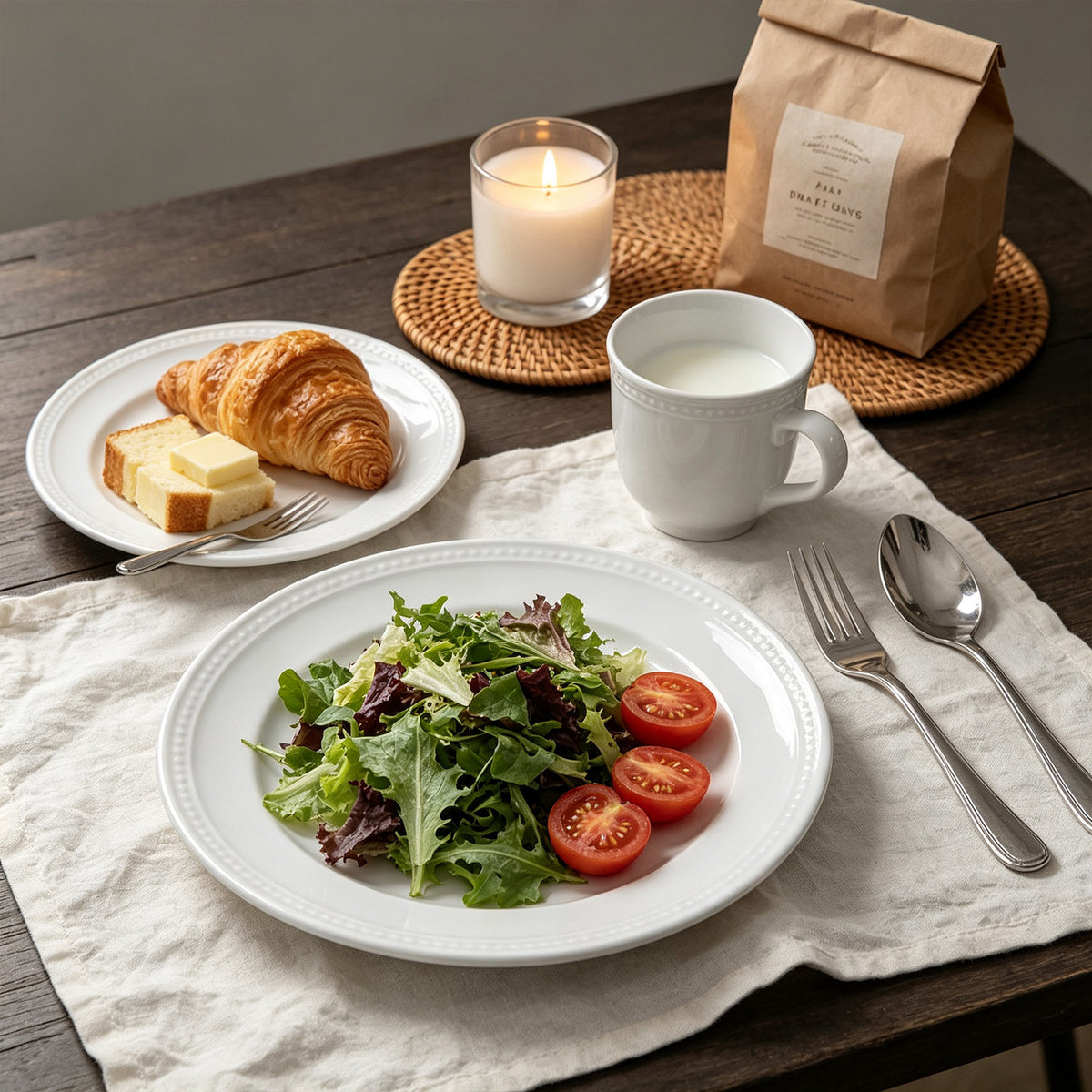 Embossed Pearl Dots Stoneware Dinnerware Set