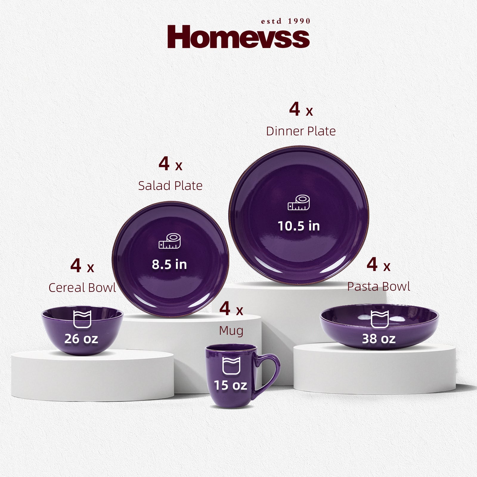 Euro-Nordic Speckled Stoneware Dinnerware Set