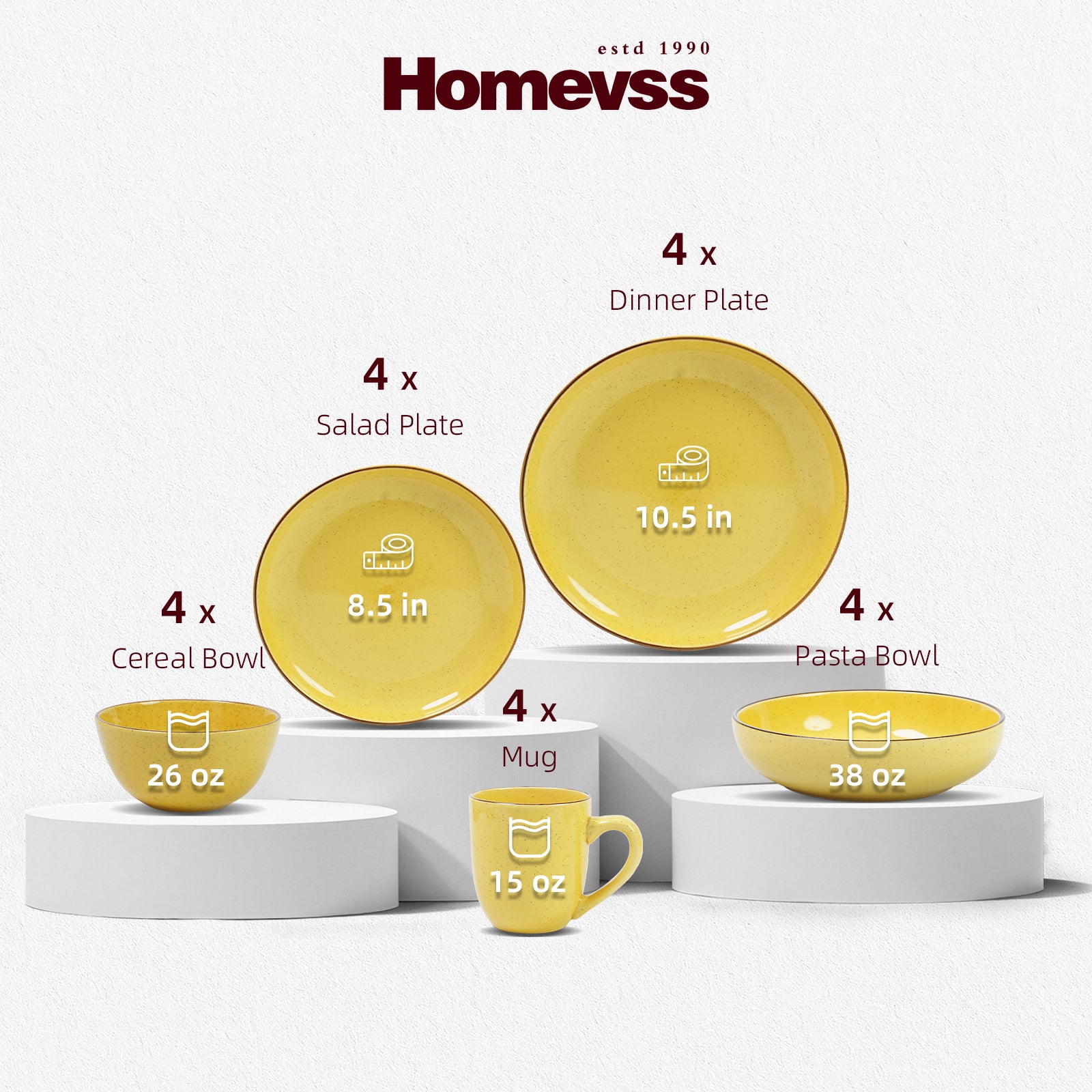 Euro-Nordic Speckled Stoneware Dinnerware Set