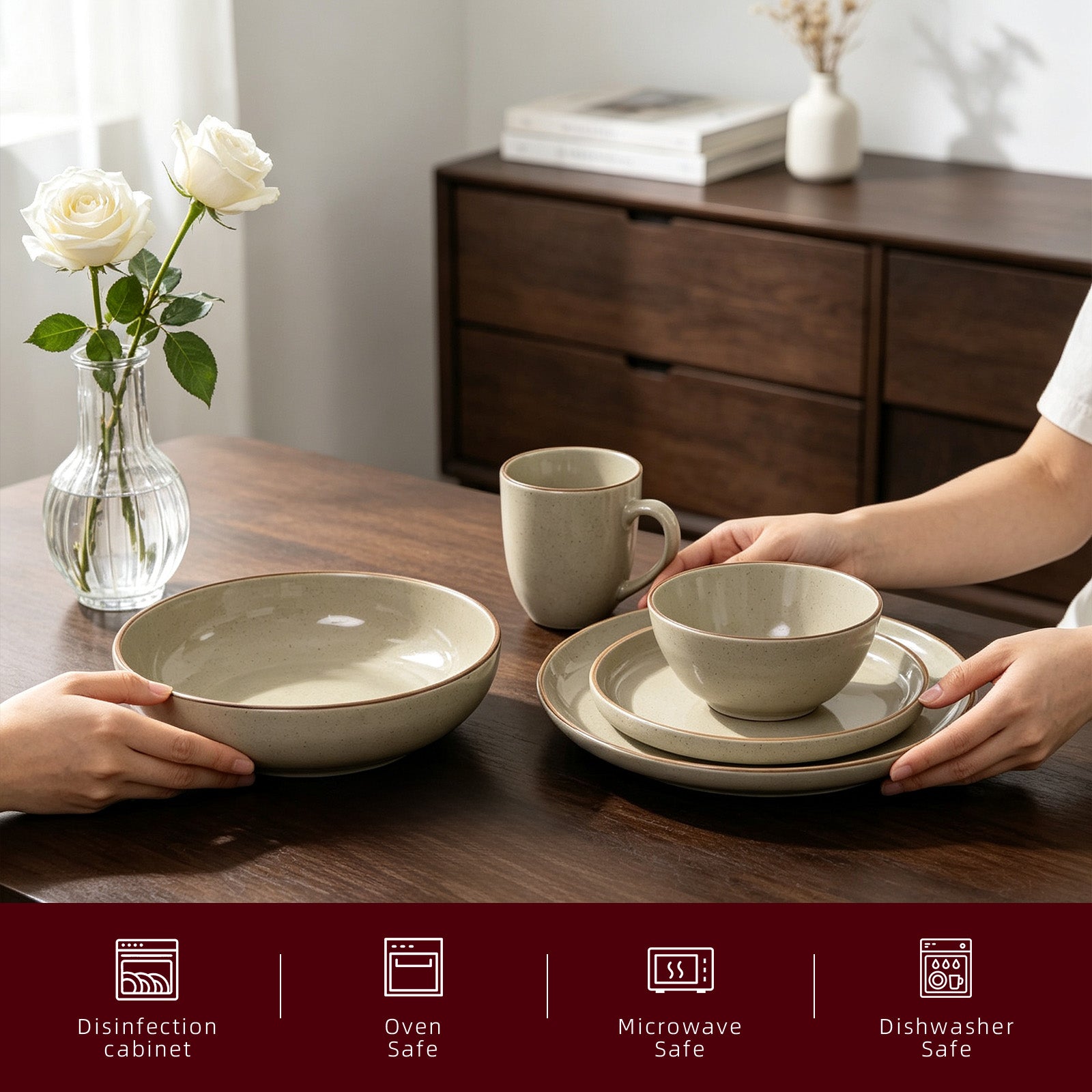 Euro Nordic Shiny Glaze Stoneware Dinnerware Set (20-Piece, Service for 4)