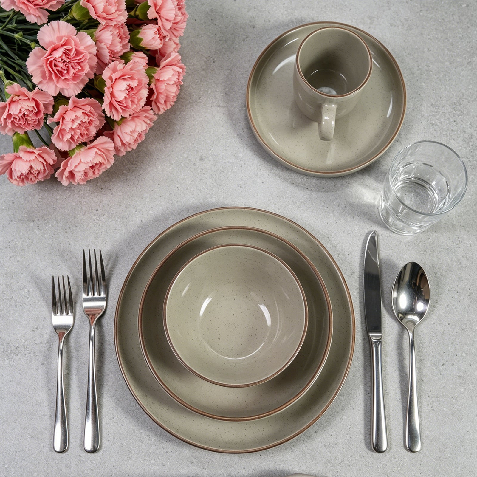 Euro Nordic Shiny Glaze Stoneware Dinnerware Set (20-Piece, Service for 4)