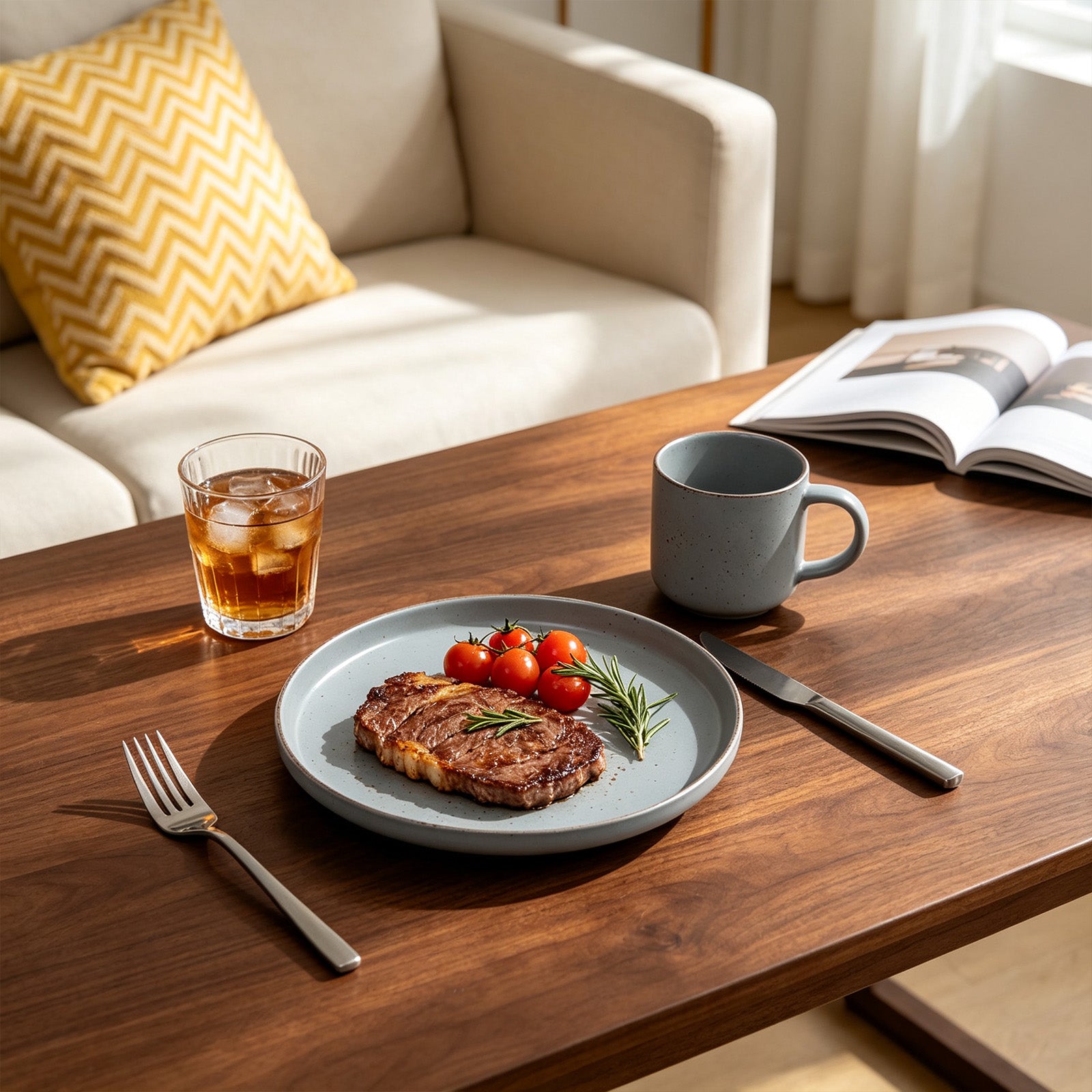 Nordic Rising-Rim Speckled Stoneware Dinnerware Set