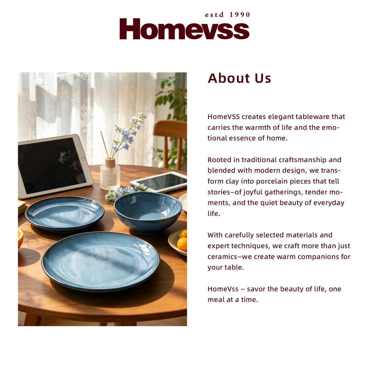 Organic Shape Stoneware Dinnerware Set