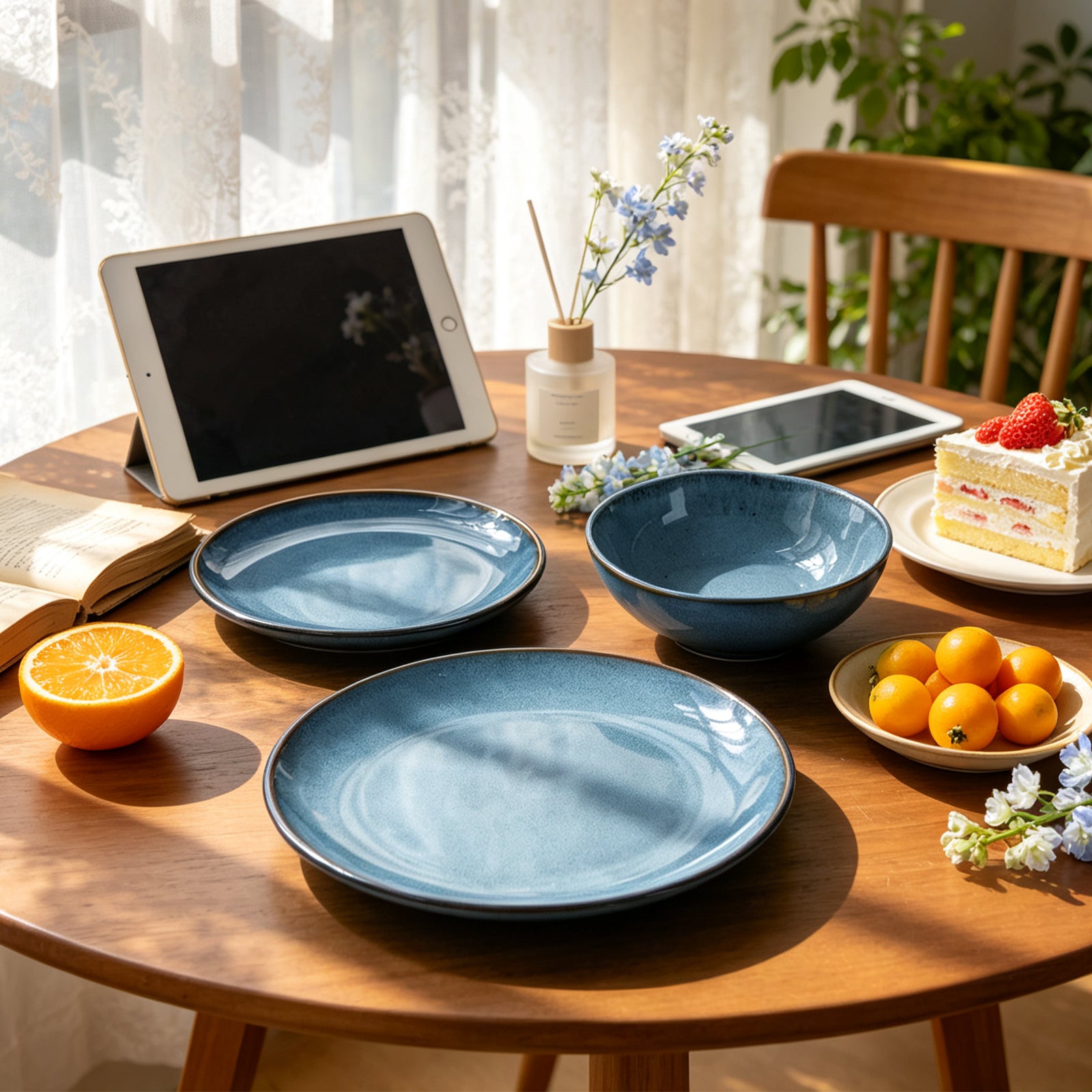 Organic Shape Stoneware Dinnerware Set