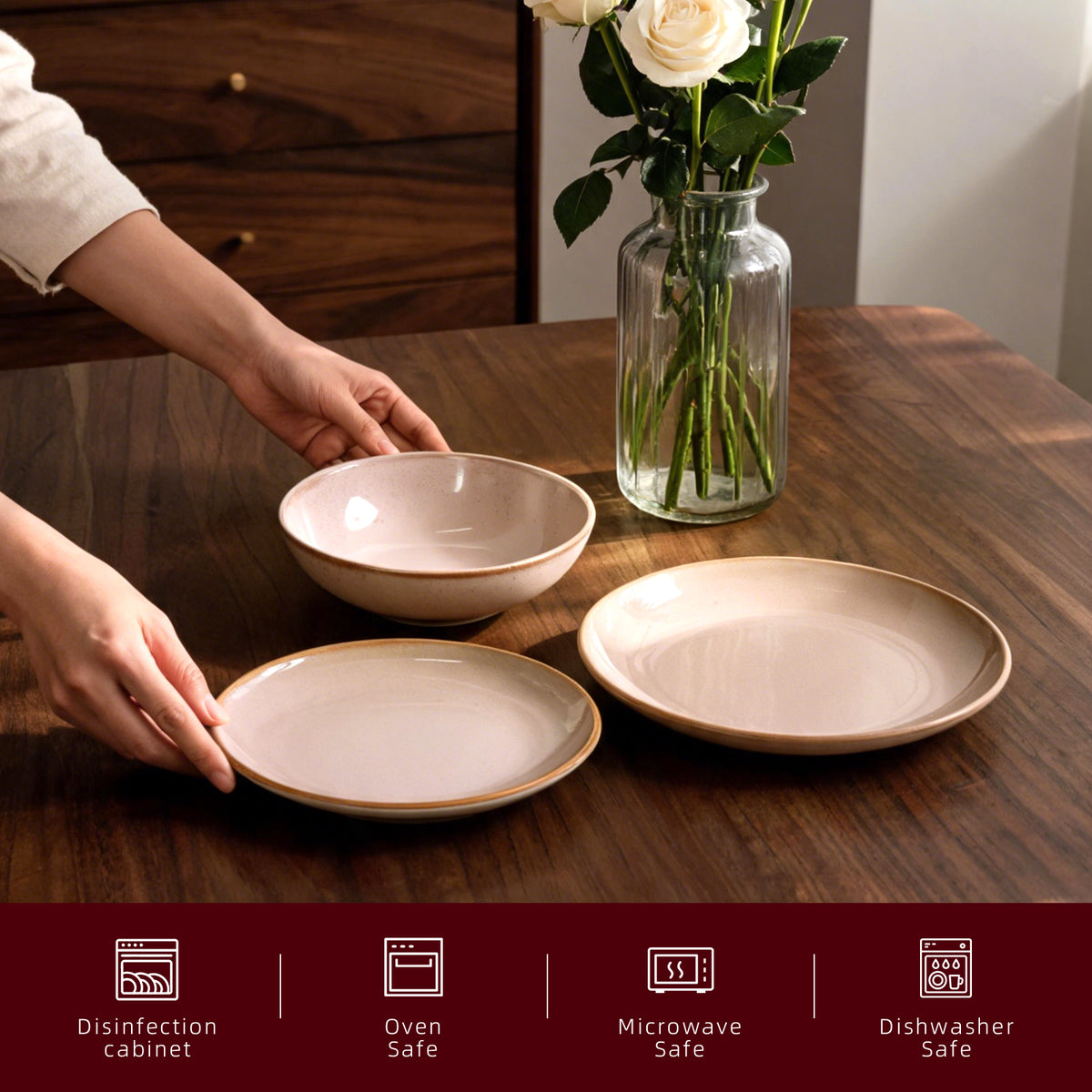 Organic Shape Stoneware Dinnerware Set