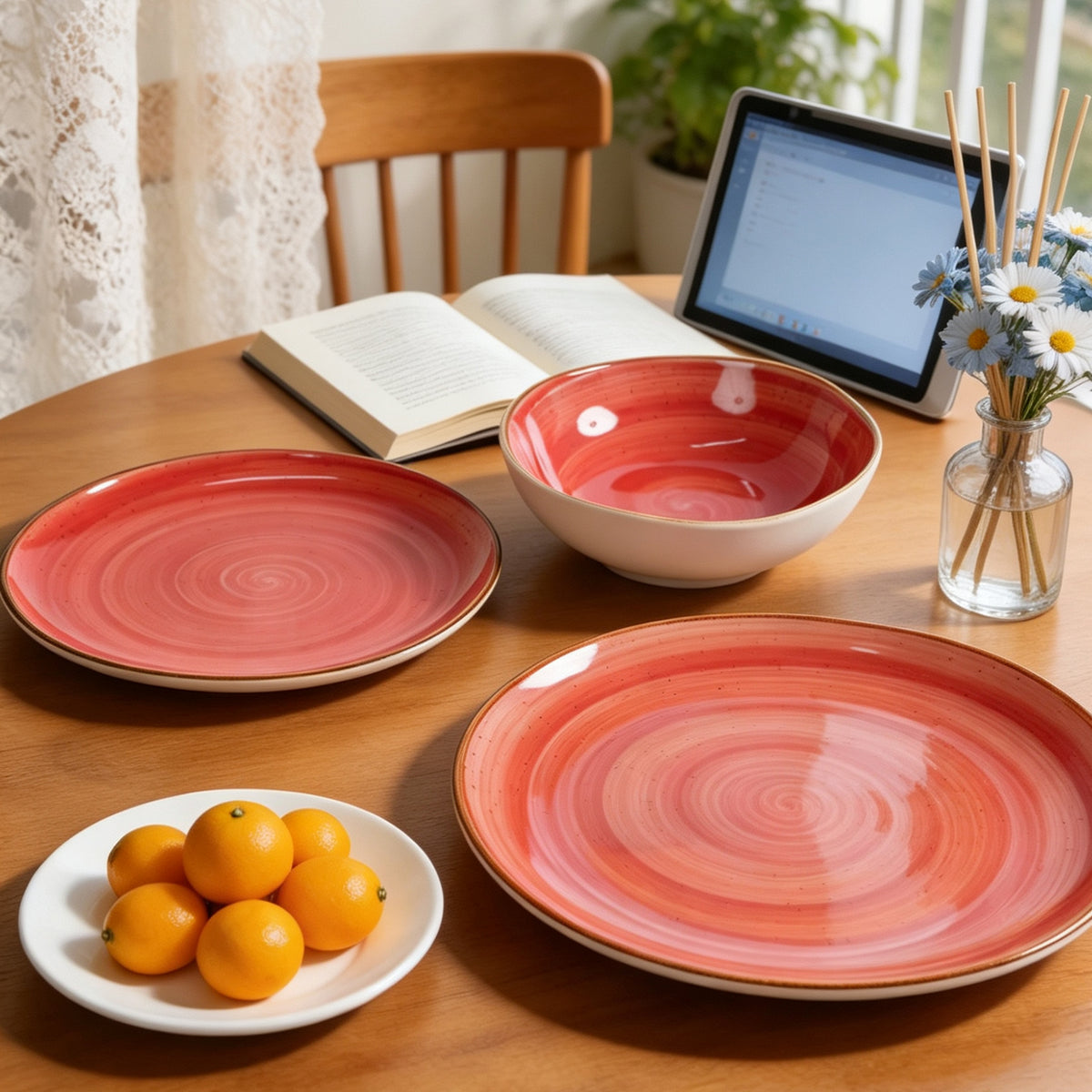 Organic Shape Stoneware Dinnerware Set