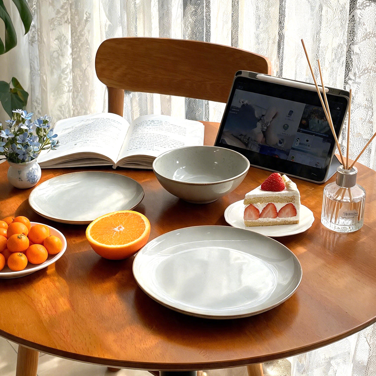 Organic Shape Stoneware Dinnerware Set
