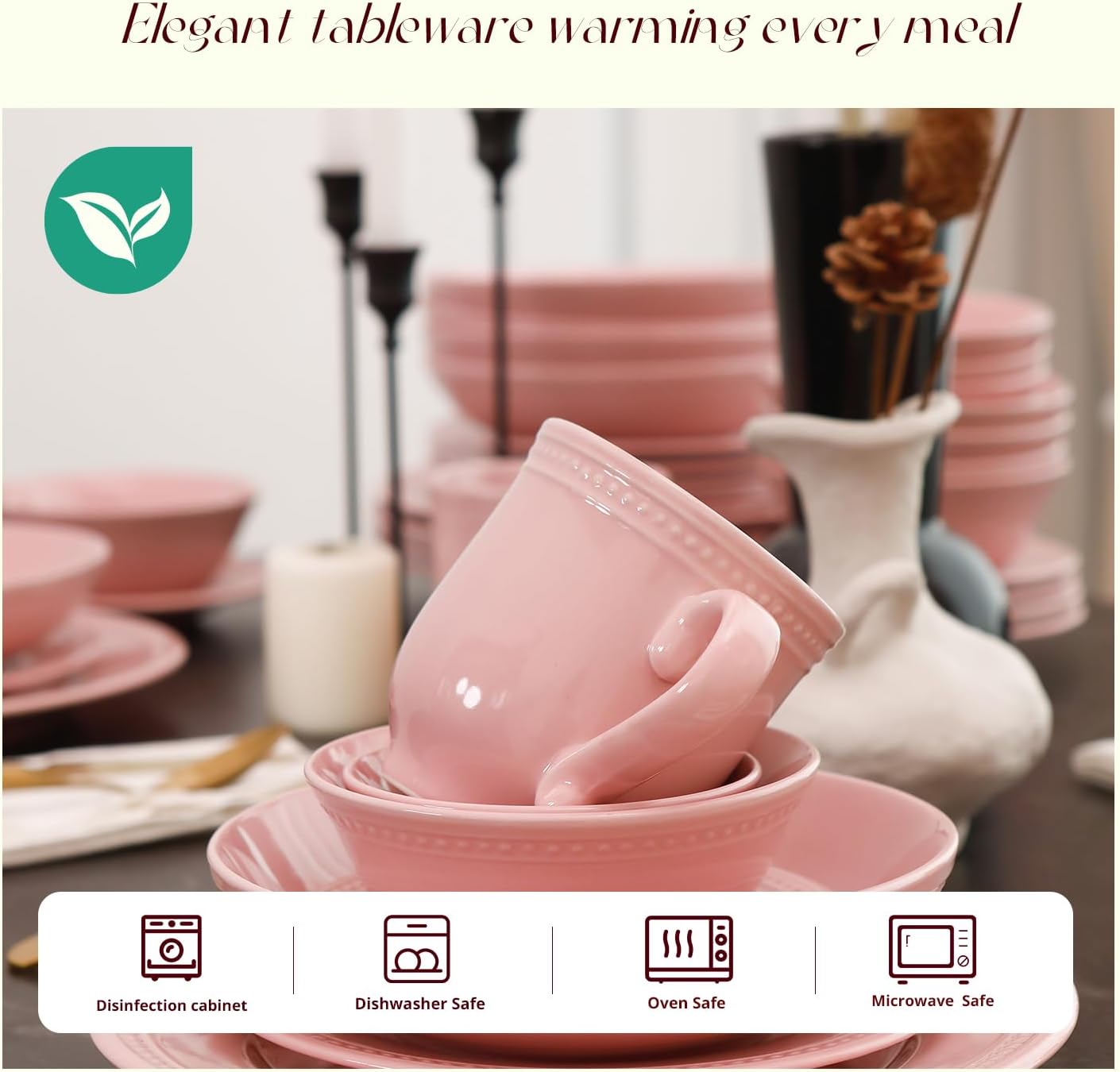 Embossed Pearl Dots Stoneware Dinnerware Set