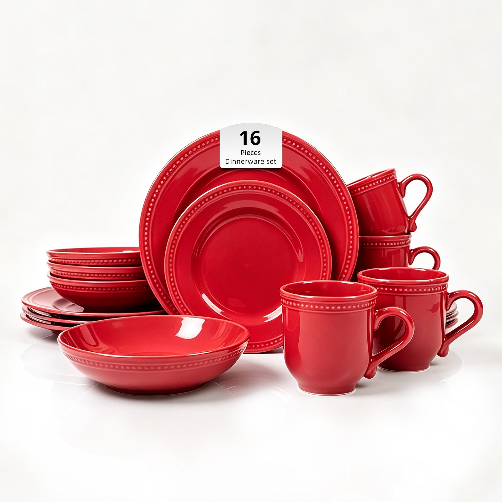 Pearl Dots Stoneware Dinnerware Set | Elegant Dinnerware | HomeVSS