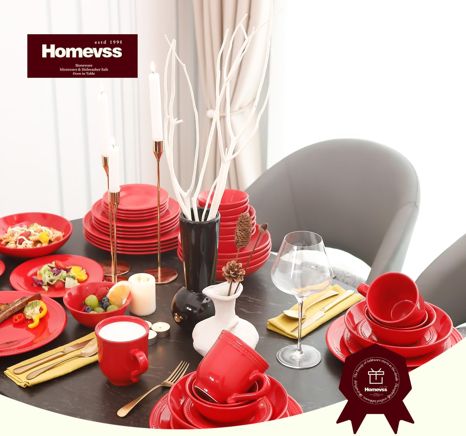 Pearl Dots Stoneware Dinnerware Set