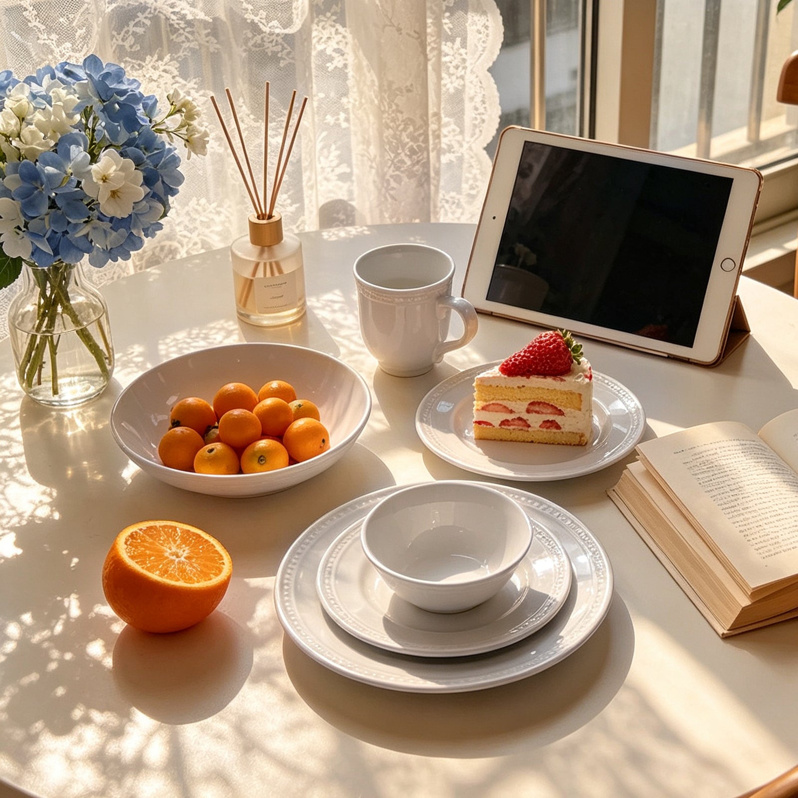 Embossed Pearl Dots Stoneware Dinnerware Set
