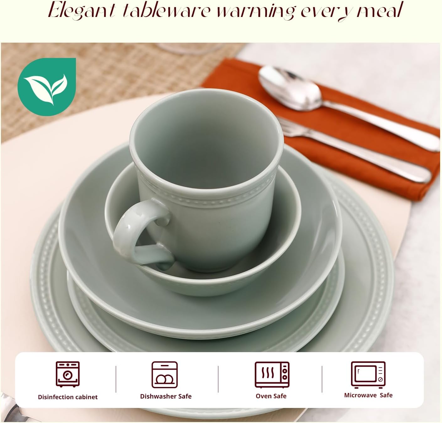 Pearl Dots Stoneware Dinnerware Set