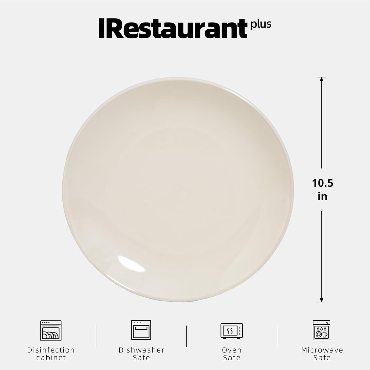 Commercial-Grade Stoneware Coupe Plates