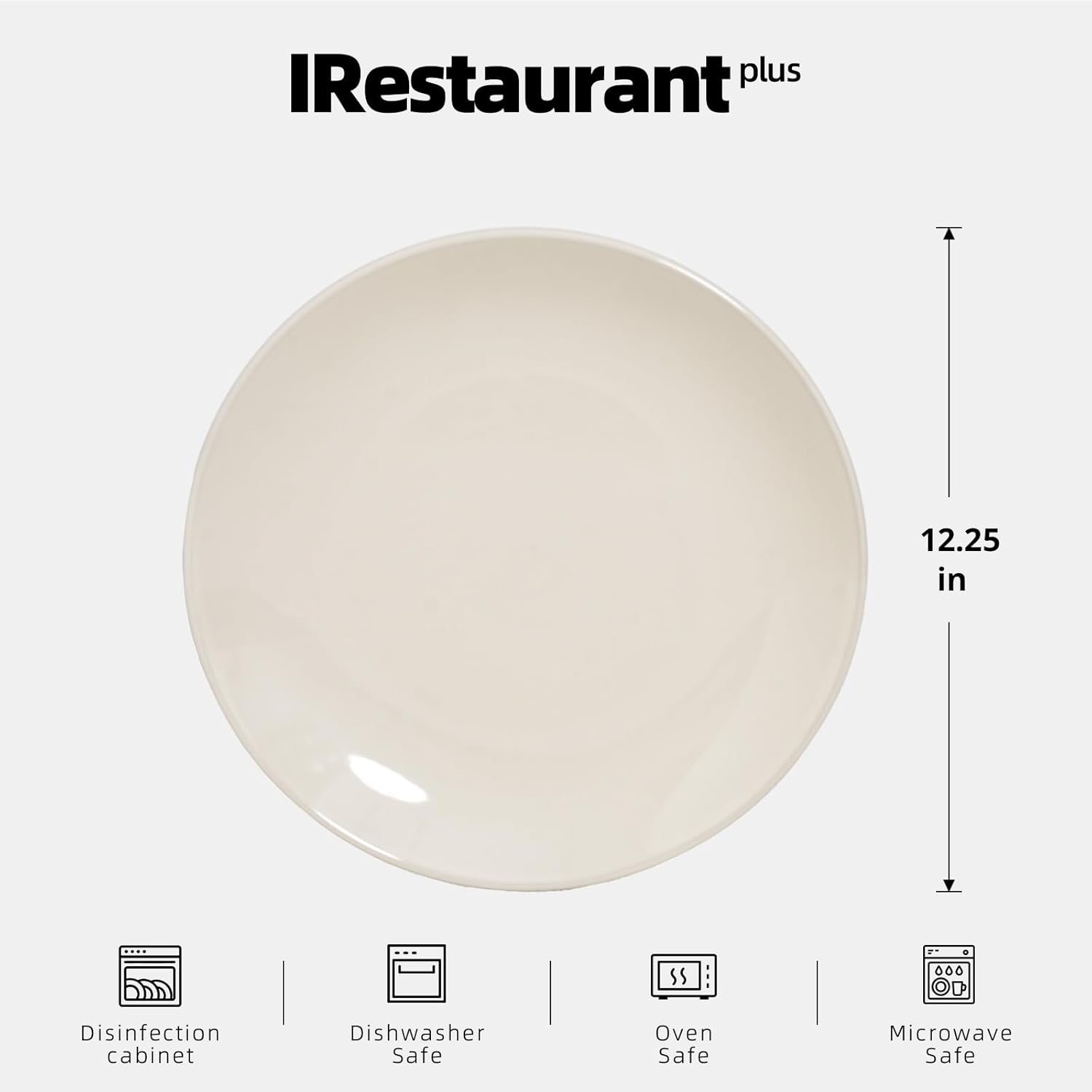 Commercial-Grade Stoneware Coupe Plates