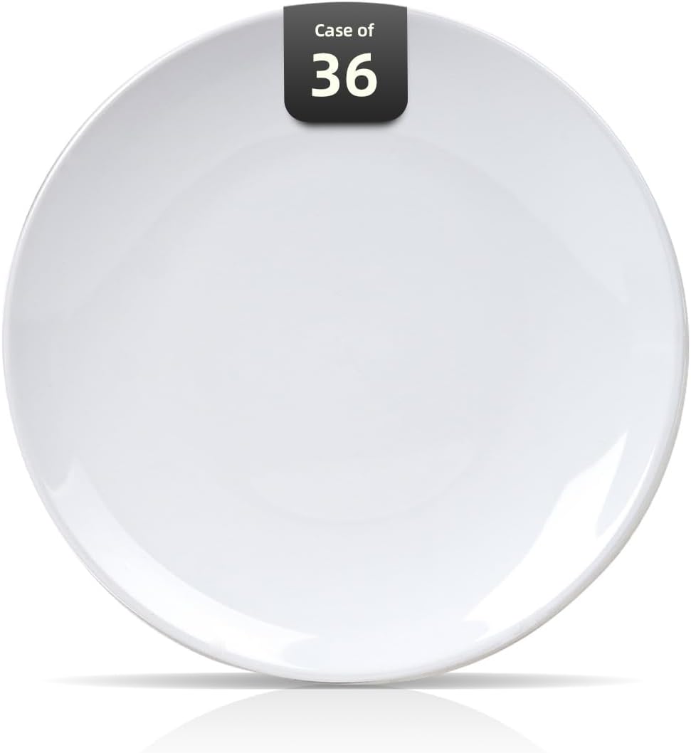 Commercial-Grade Stoneware Coupe Plates
