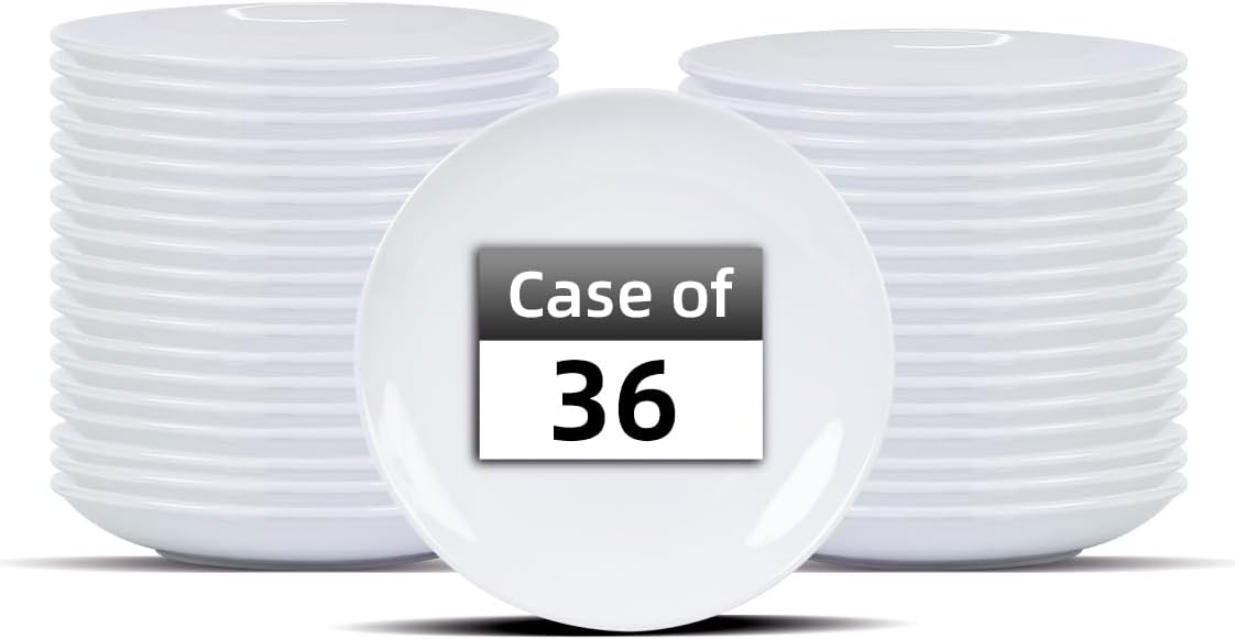 Commercial-Grade Stoneware Coupe Plates