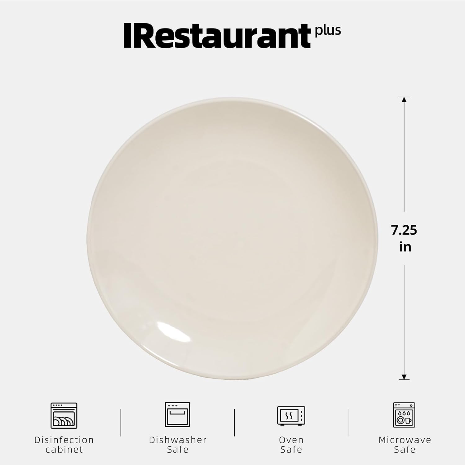 Commercial-Grade Stoneware Coupe Plates