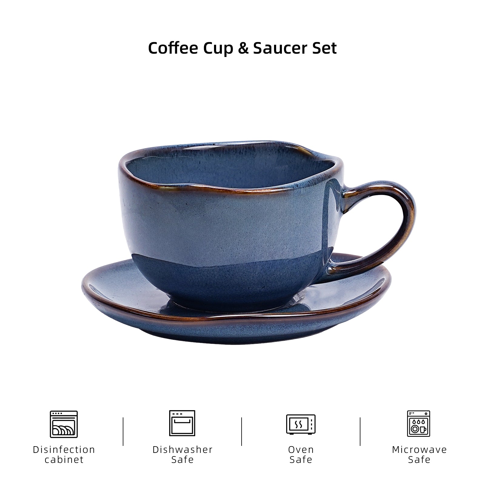 Organic Shape Highland Cup & Saucer Set