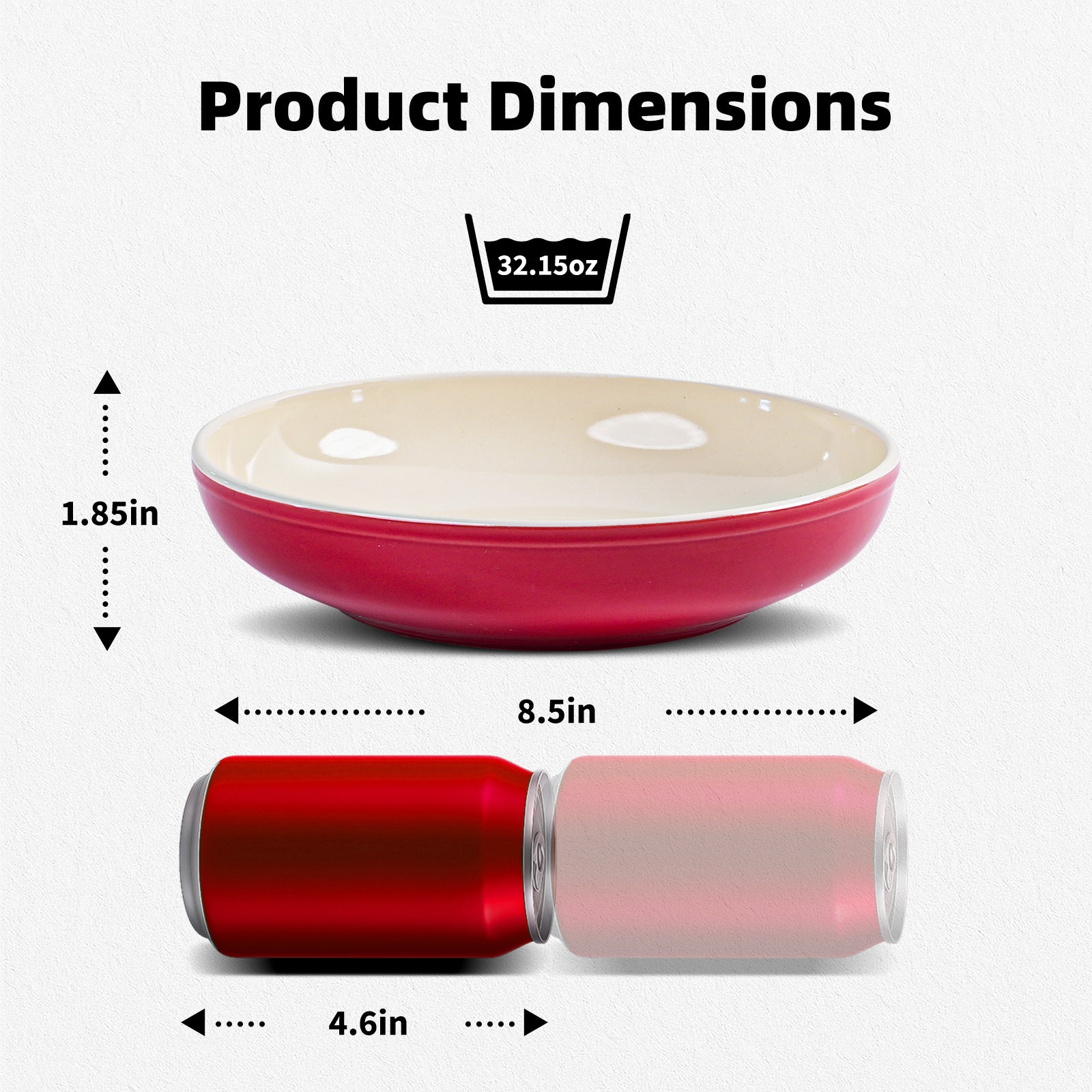 32oz Stoneware Pasta Bowls