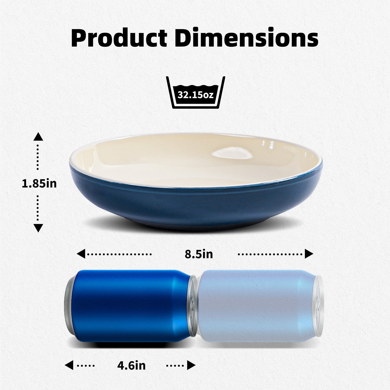 32oz Stoneware Pasta Bowls