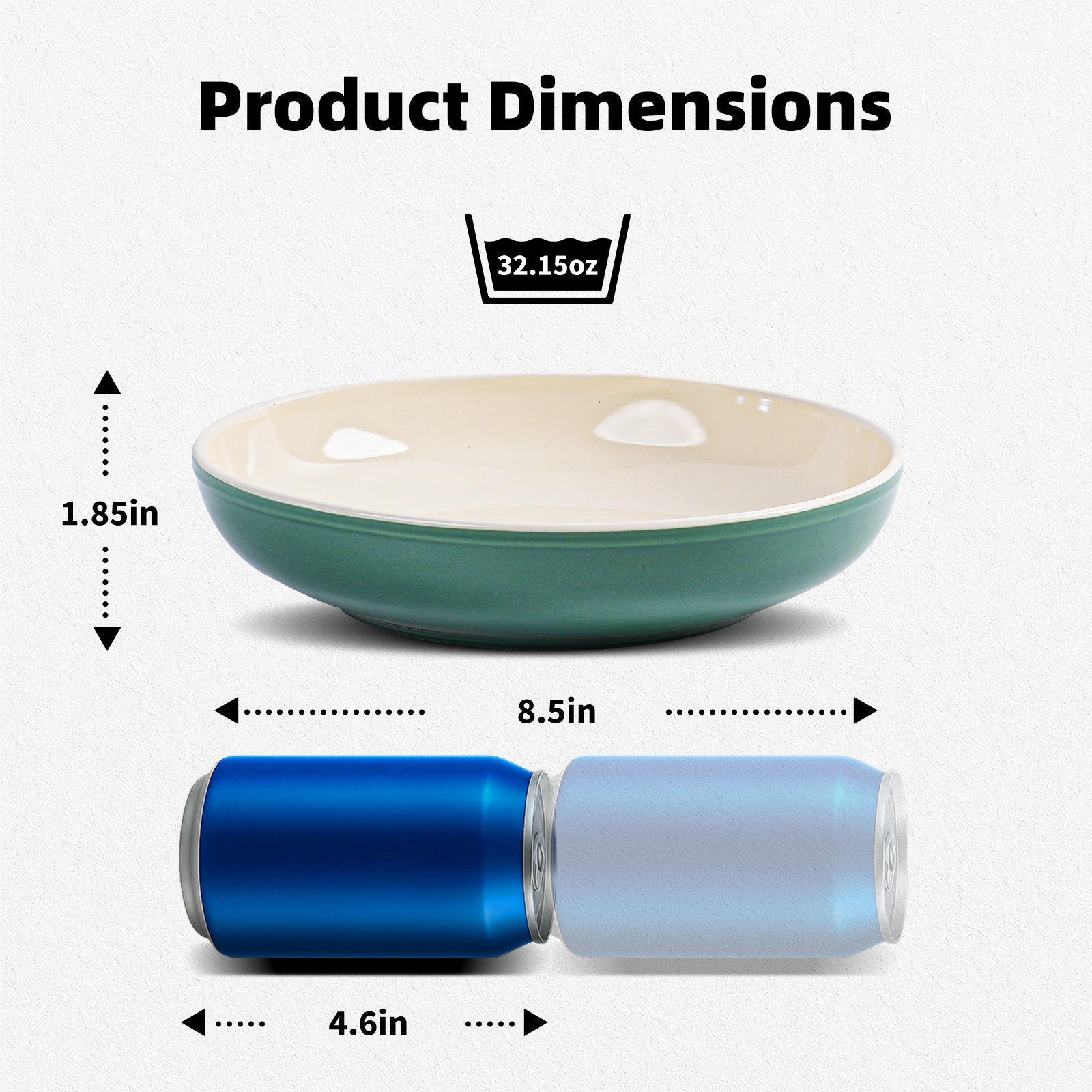 32oz Stoneware Pasta Bowls