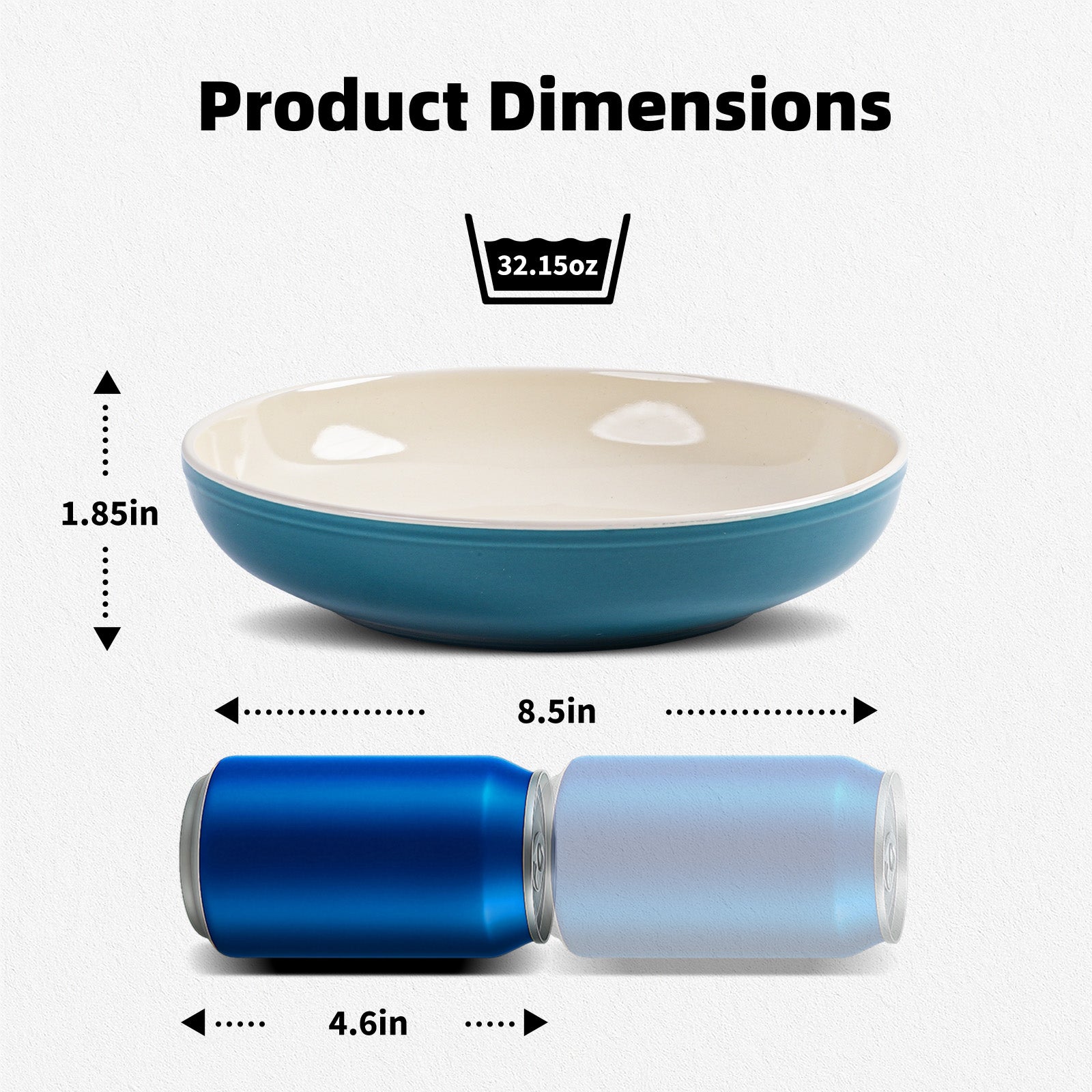 32oz Stoneware Pasta Bowls