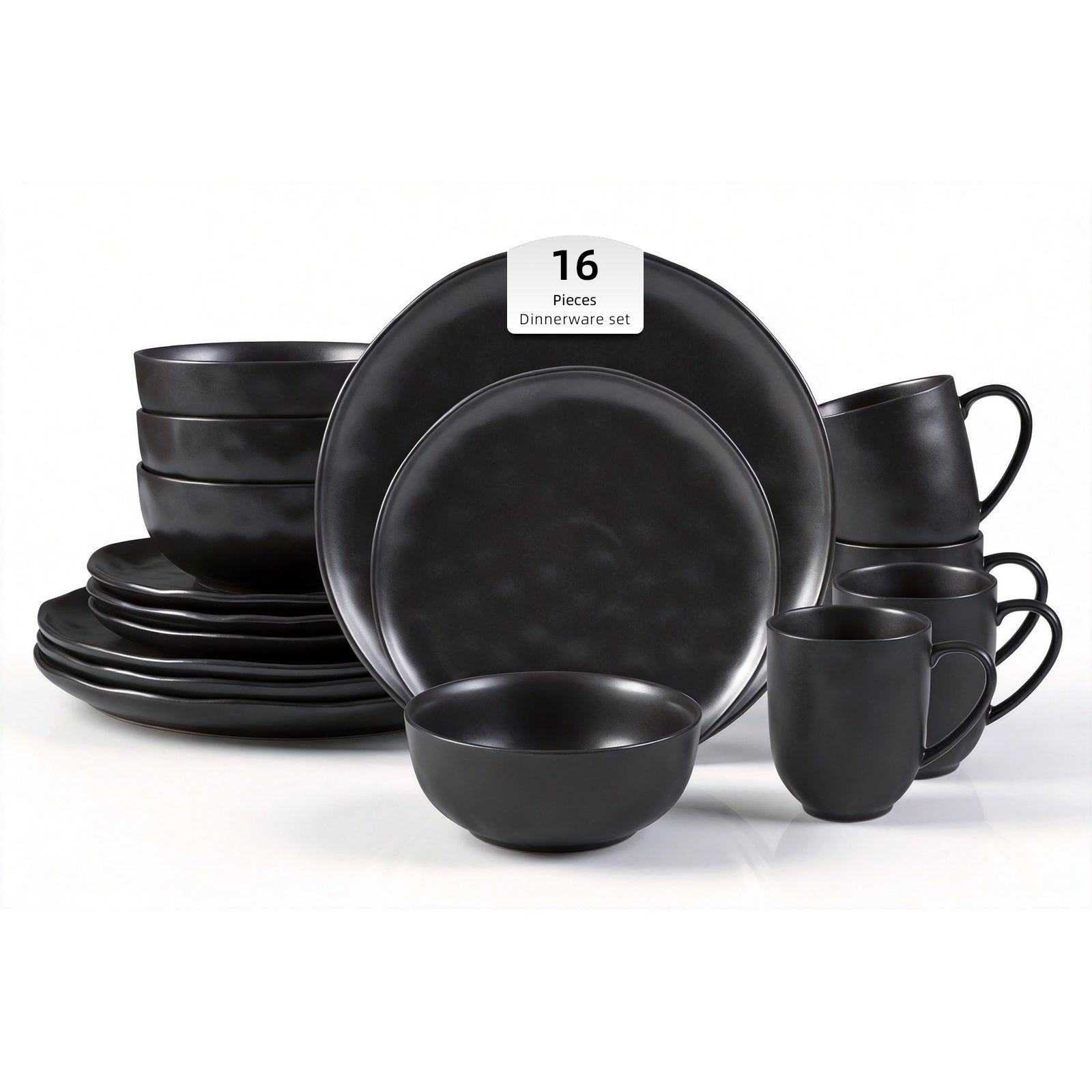 Stoneware Reactive Glaze Organic Sky Star Dinnerware Set